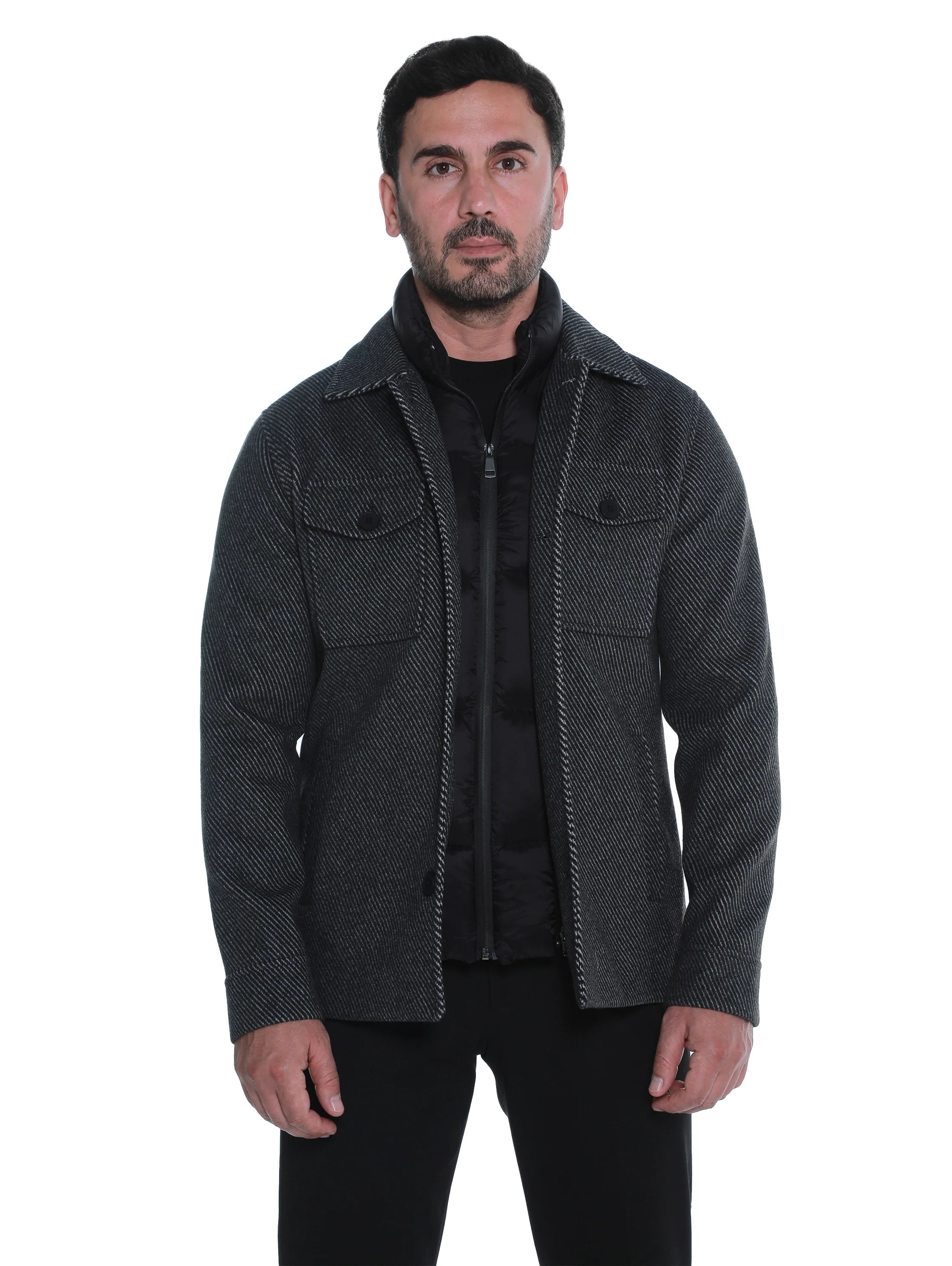 Black Coat With Removable Inside Layer