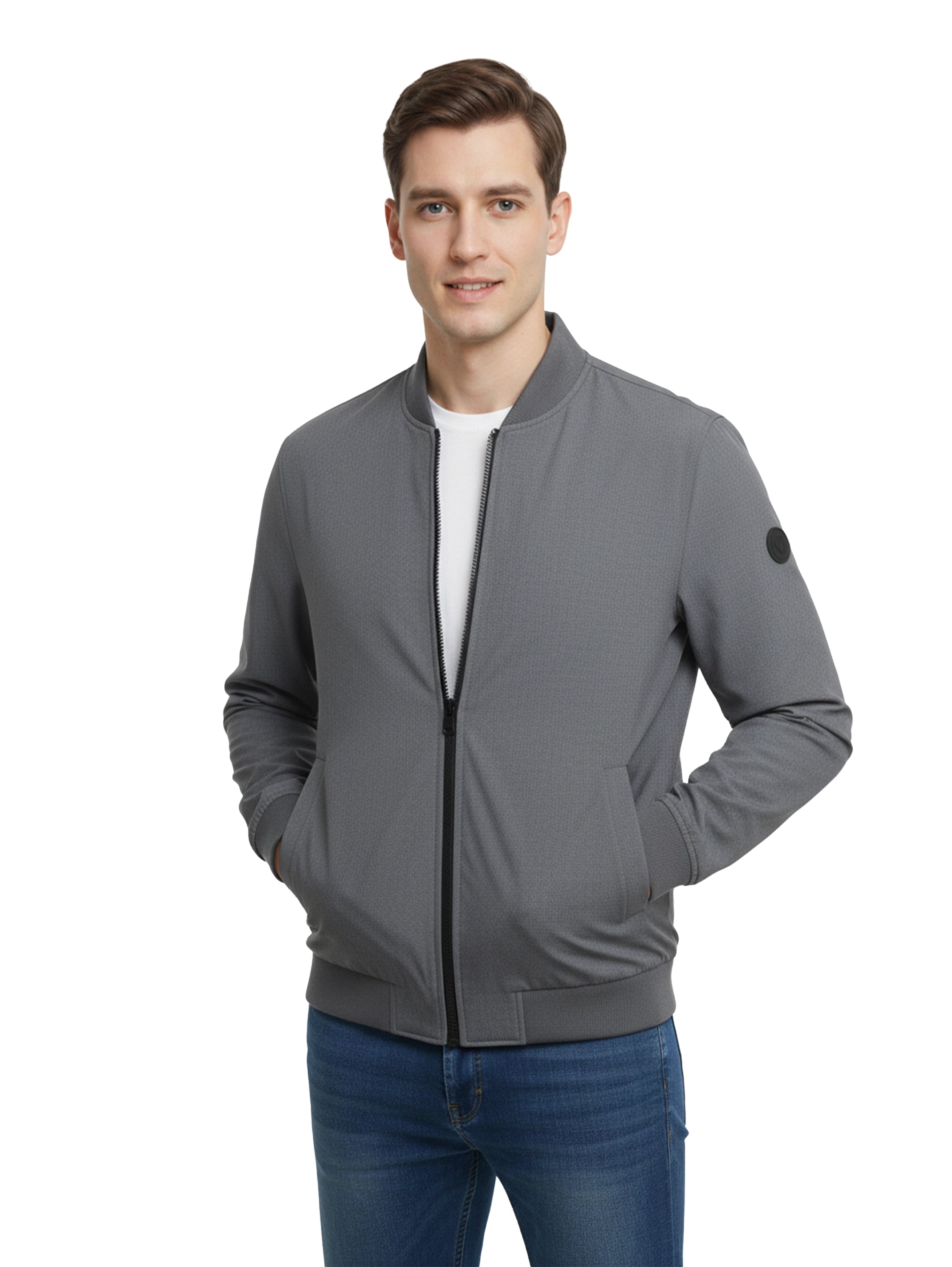 Antra Bamber Jacket With Zipper To Close