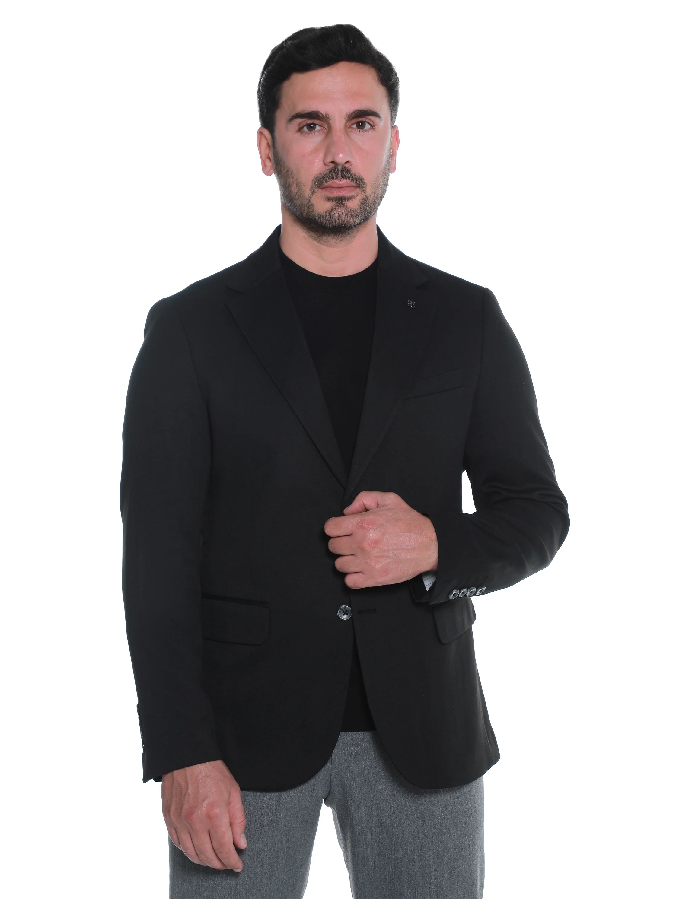 Smart Casual Black Blazer With Two Button To Close