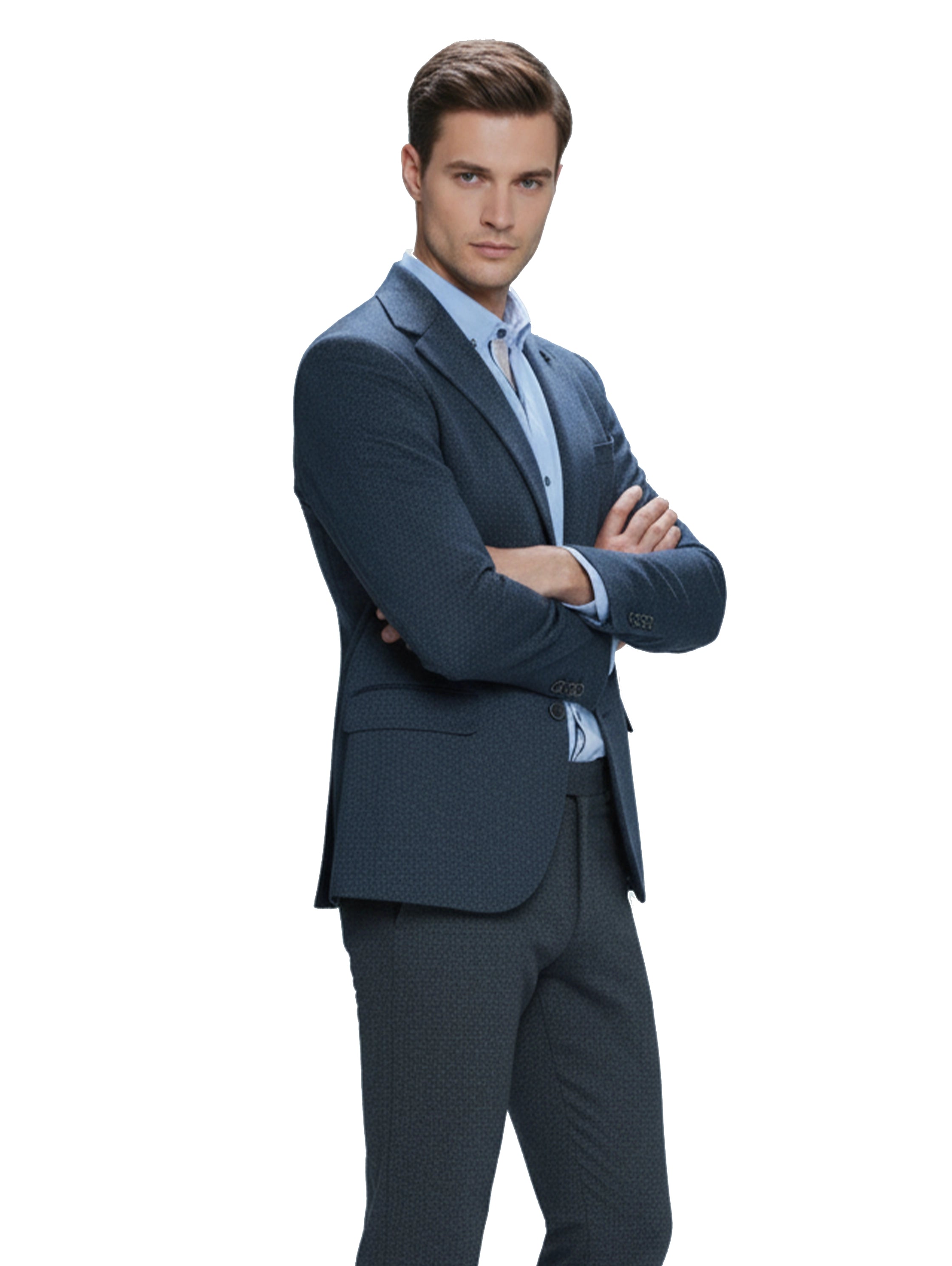 Navy Blazer With Lapel Pockets