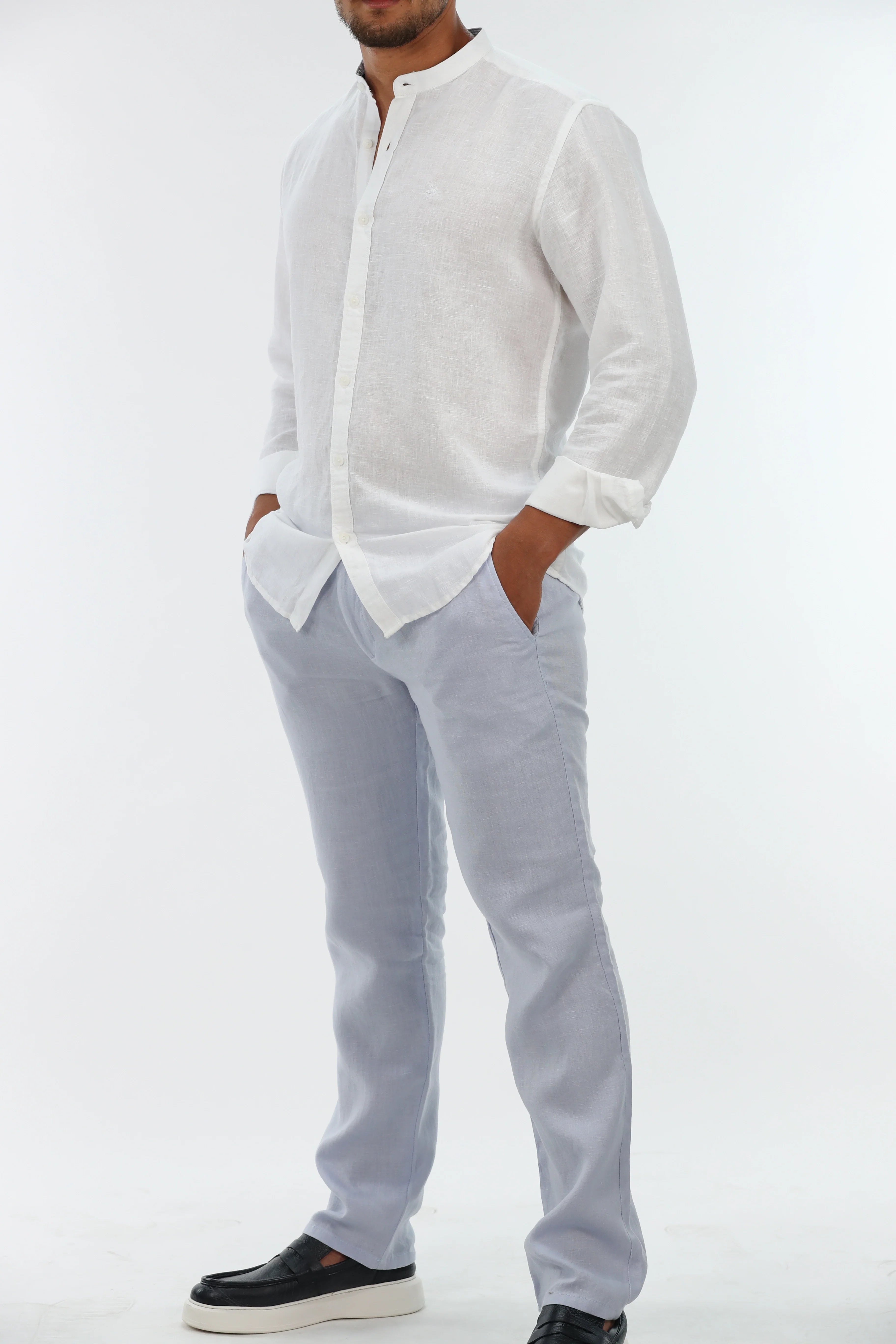 Linen Buttoned White Shirt