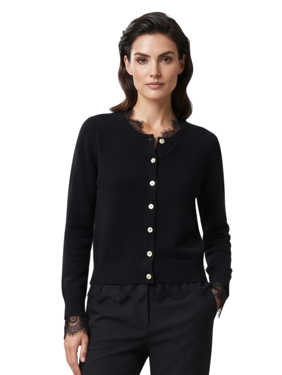 Black Crew Neckline Pullover