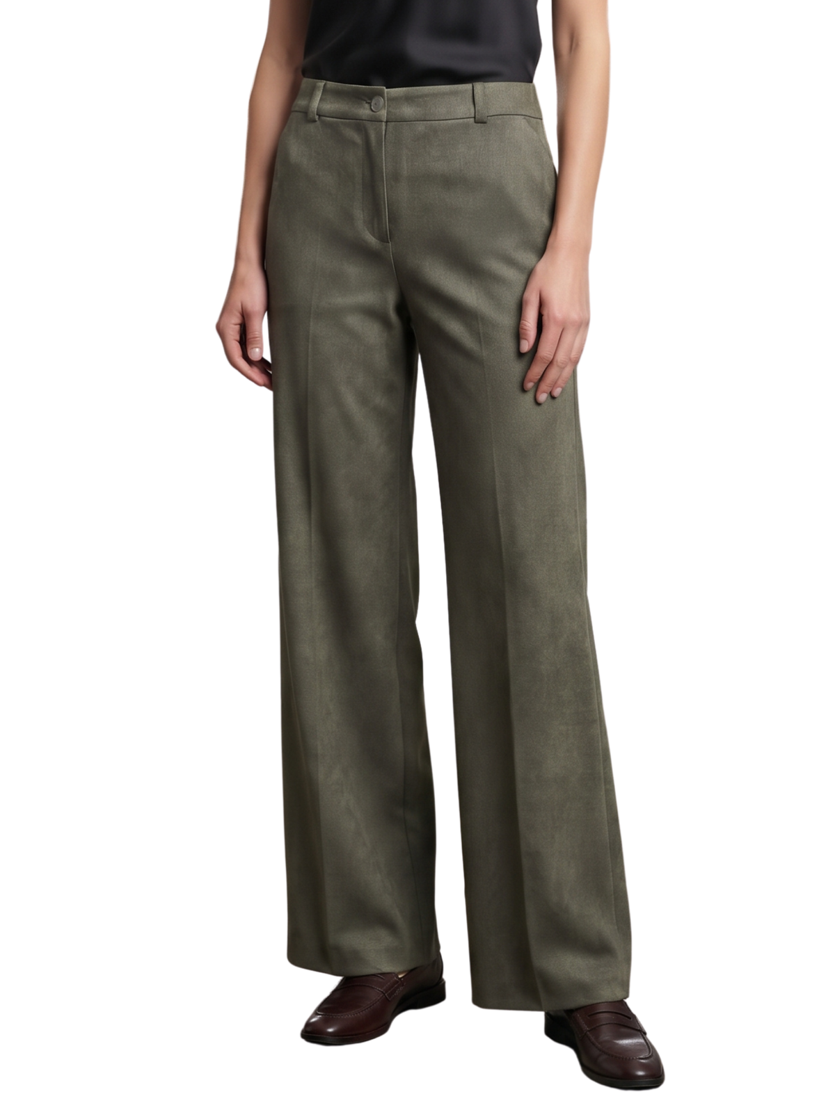 Olive Wide-Leg Pant