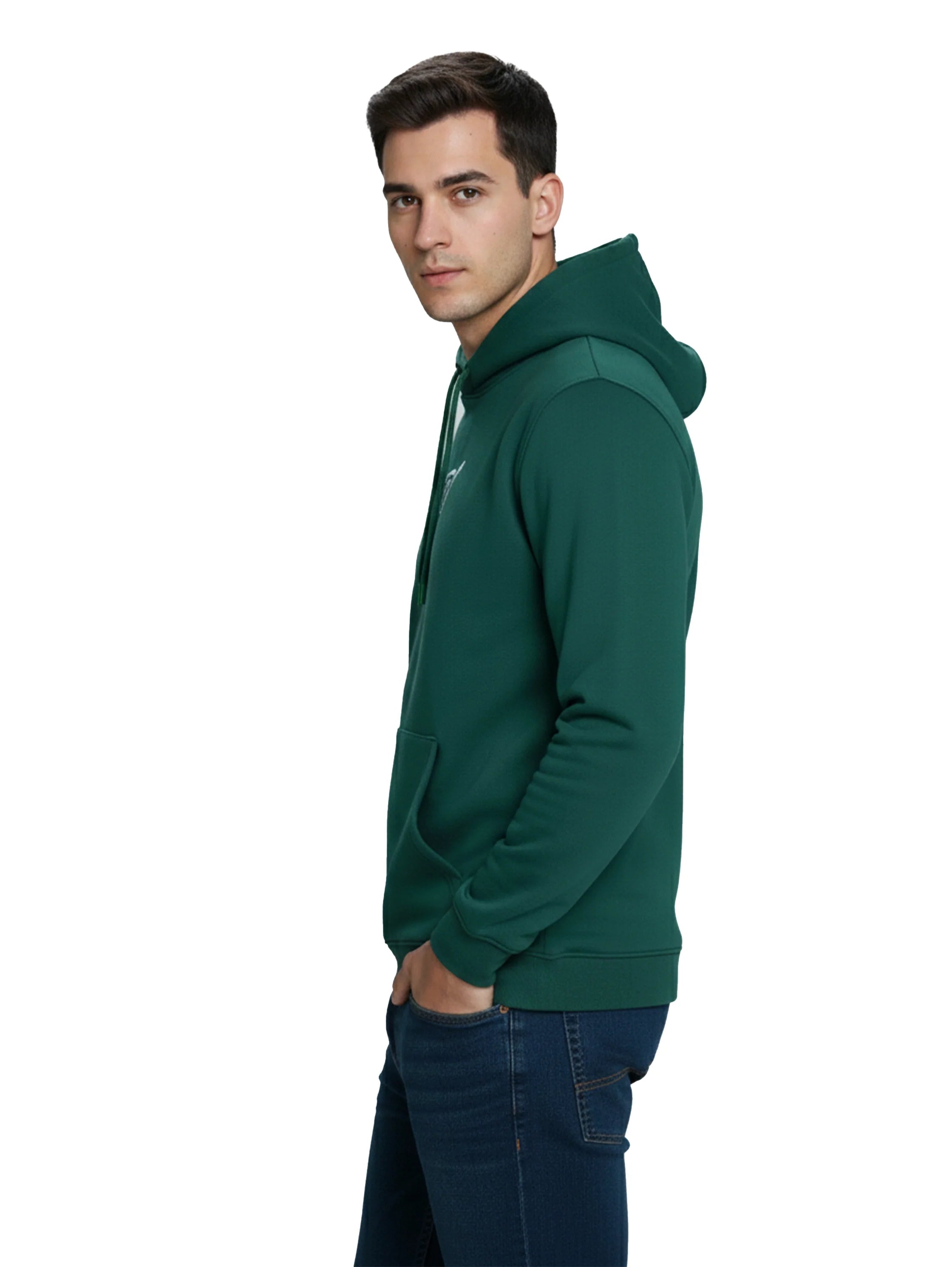 Warm Green Hoodie With Back Front Design