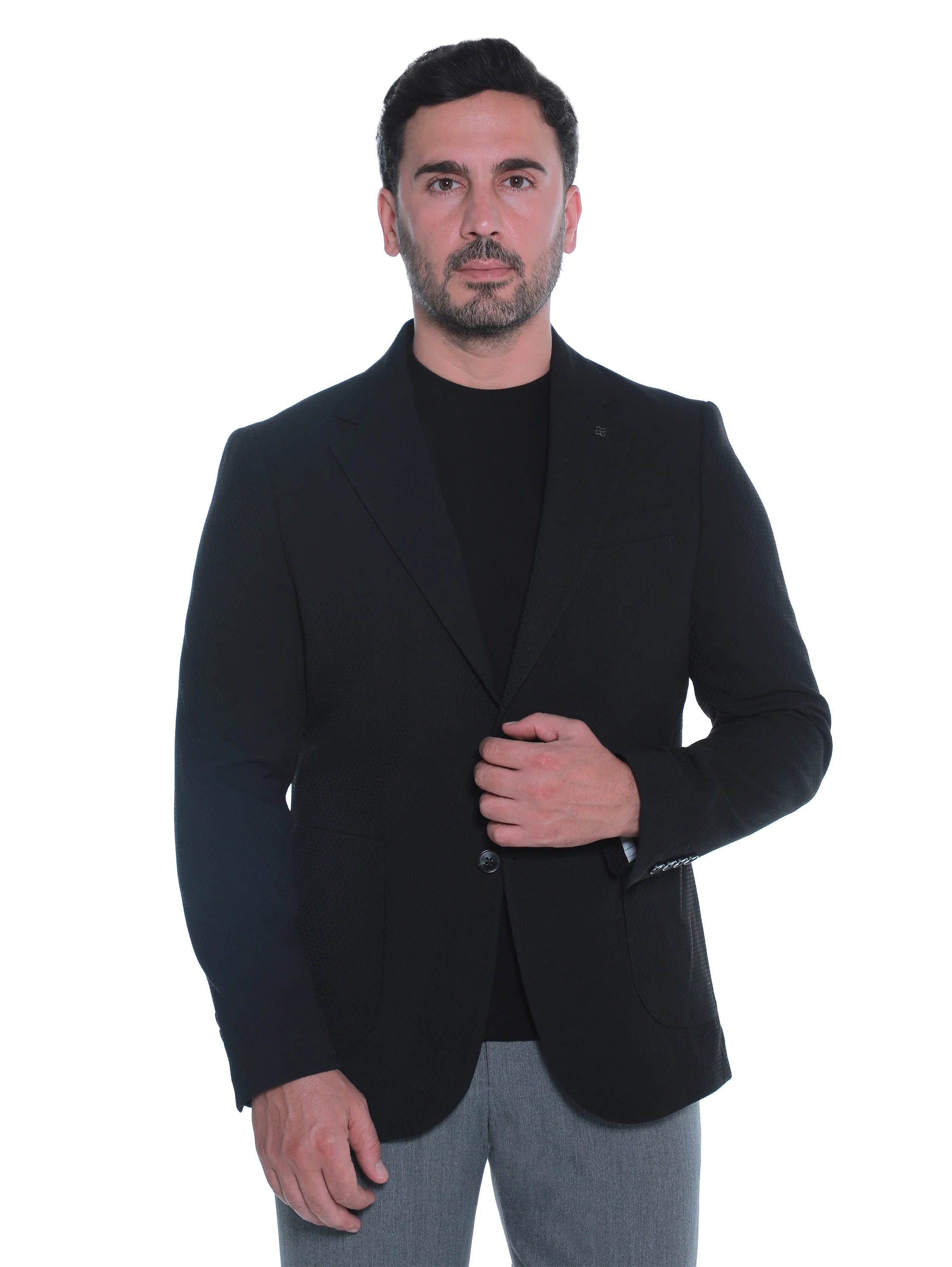 Plain Black Smart Casual Blazer