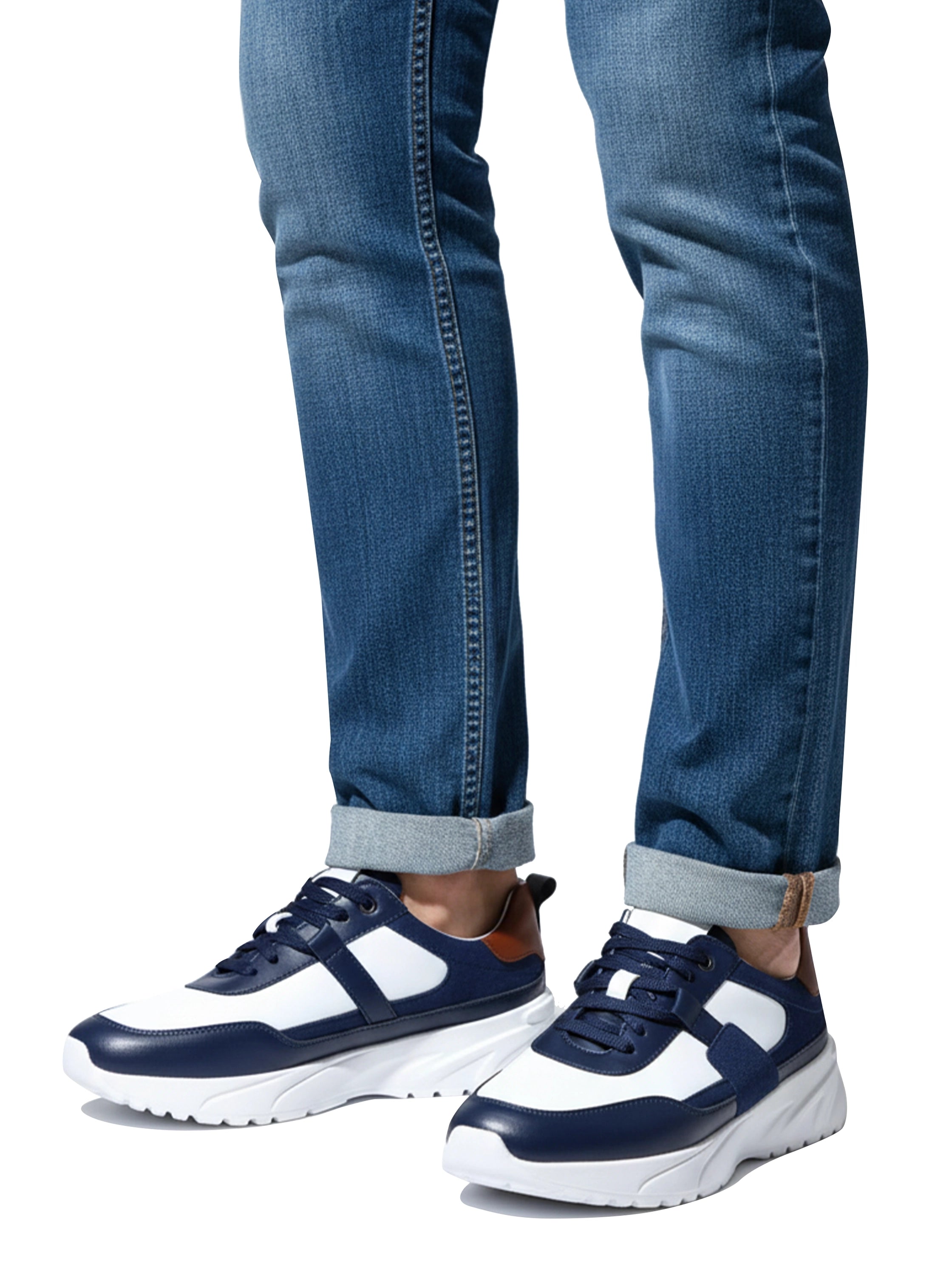 Navy Modern Sneakers