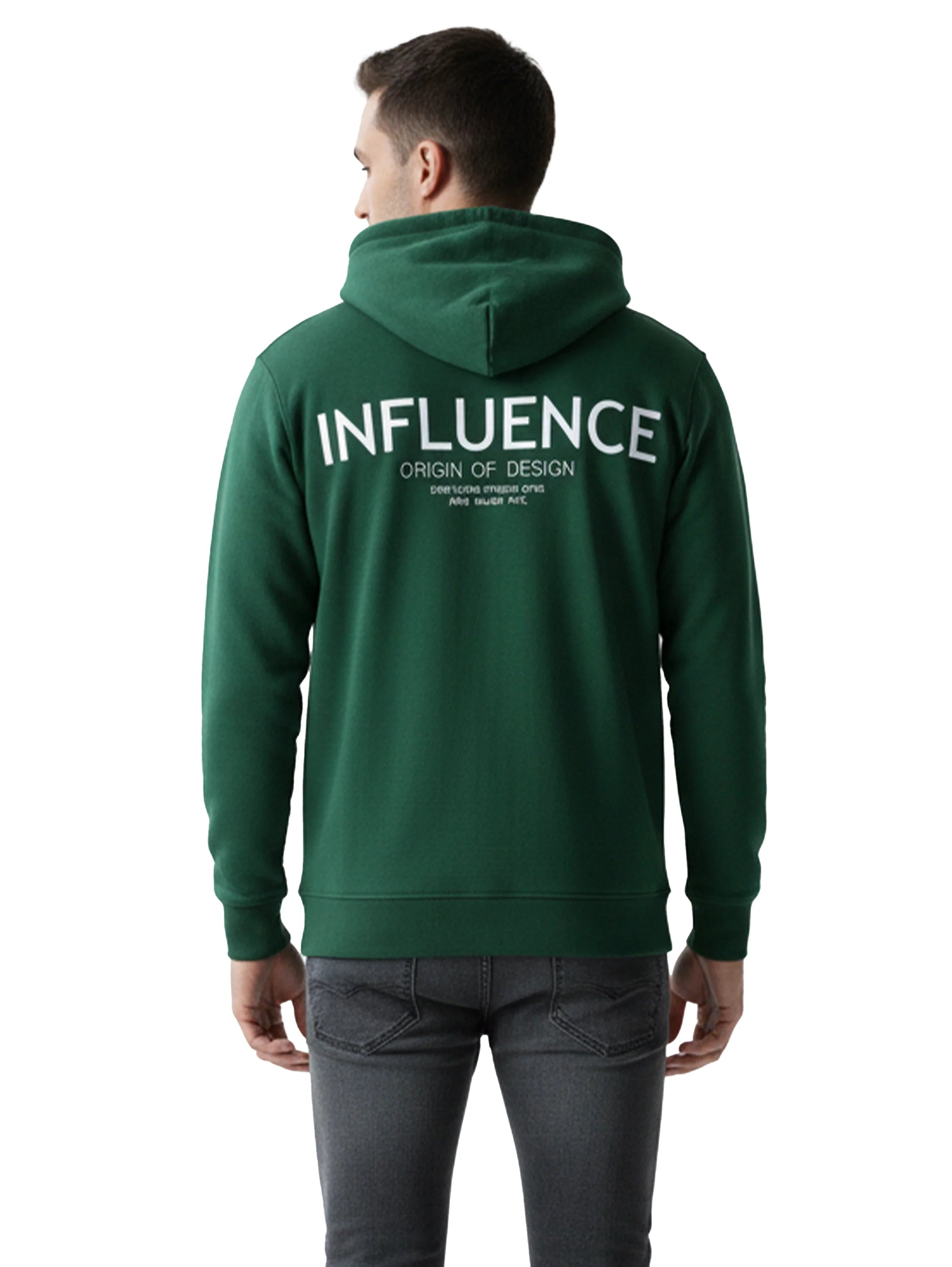 Green Hoodie With Back Print