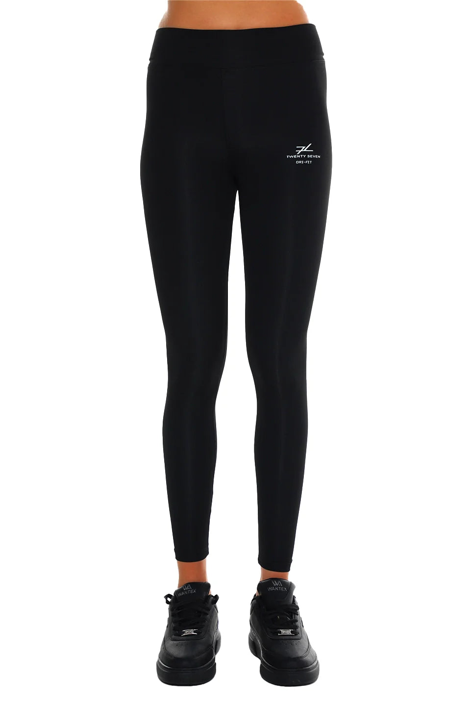 Black High Waist Active Legging With Logo