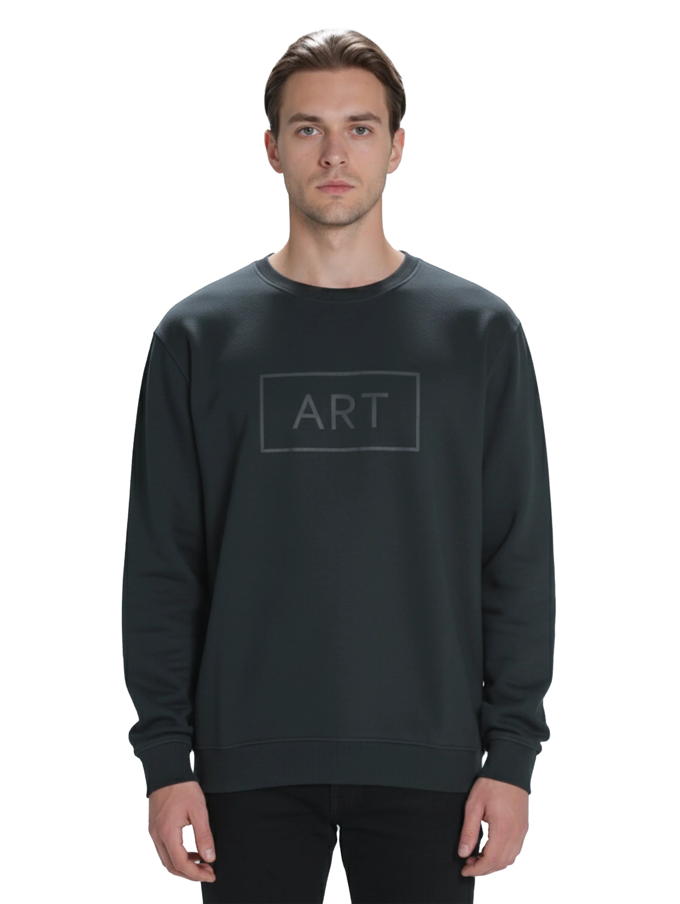 Black Sweater with " Art" Front Design