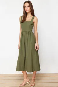 Trendyol Khaki Dress With Side Pockets