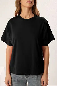 Trendyol Relaxed Fit Black Cotton T-shirt