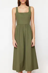 Trendyol Khaki Dress With Side Pockets