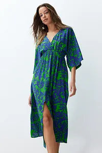 Trendyol Blue Floral Print Dress