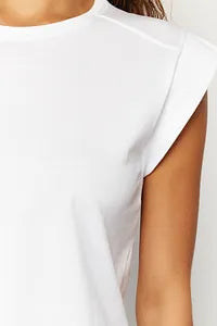 Trendyol White T-shirt With Moon Sleeved