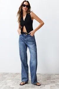 Trendyol Black Knitwear Crop Blouse