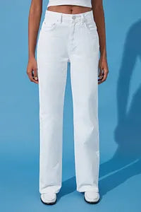 Trendyol High Waist Wide Leg White Jeans