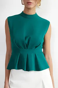 Trendyol Green Crew Neck Sleeveless Blouse