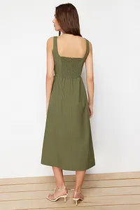 Trendyol Khaki Dress With Side Pockets