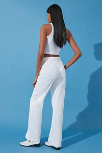 Trendyol High Waist Wide Leg White Jeans