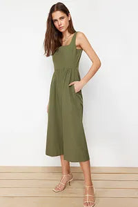 Trendyol Khaki Dress With Side Pockets