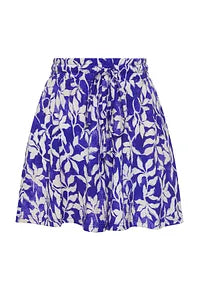 Trendyol Purple Patterned Regular Waist Wrap Knitted Short