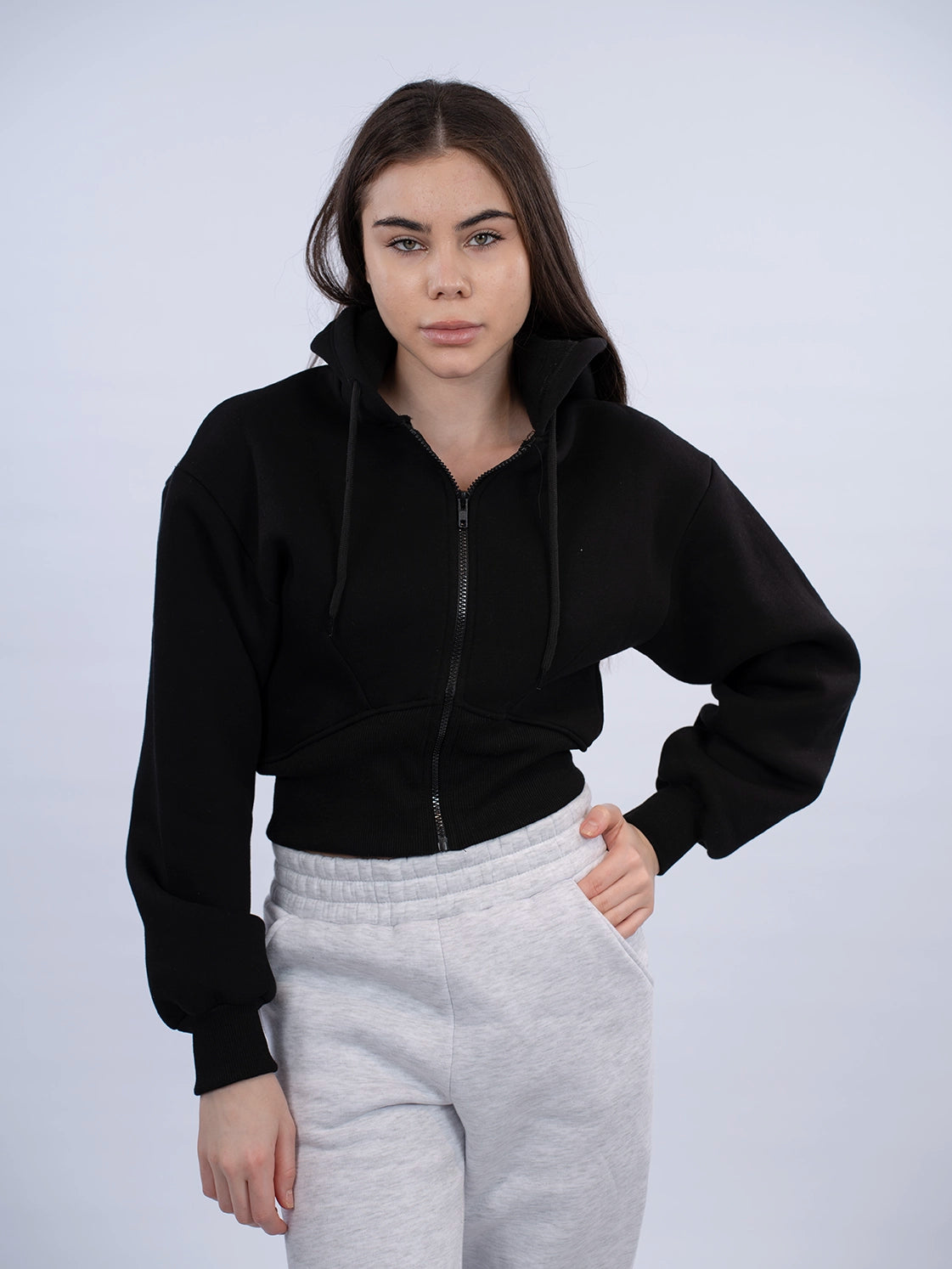 Black Crop Corse Style Jacket