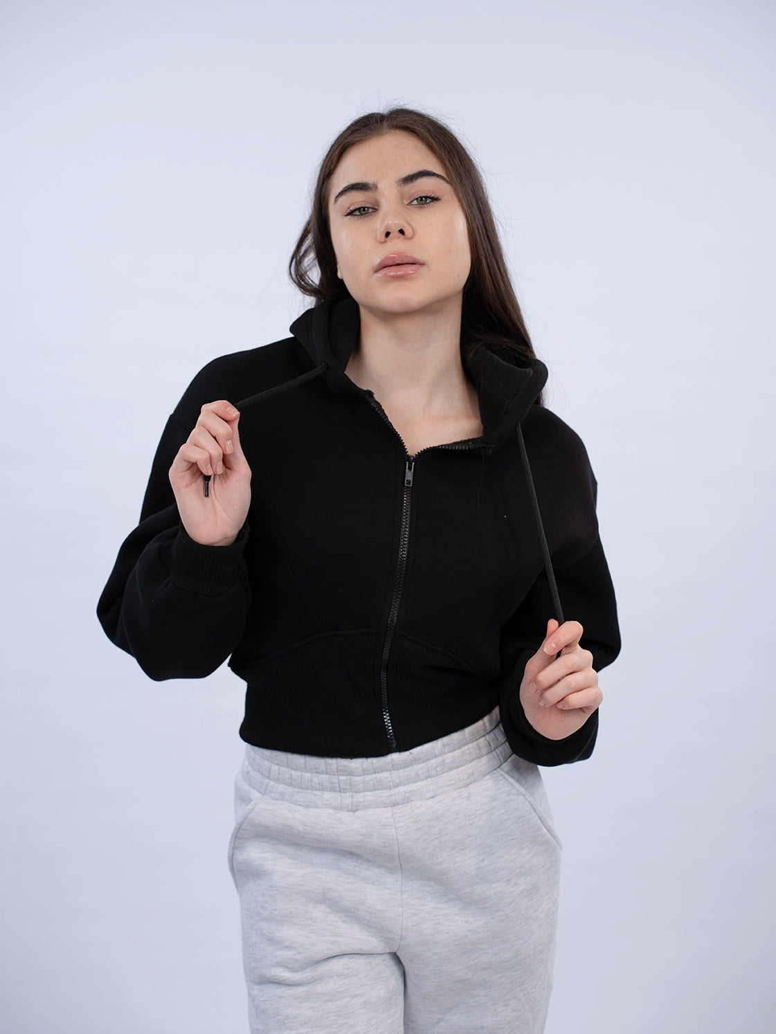 Black Crop Corse Style Jacket