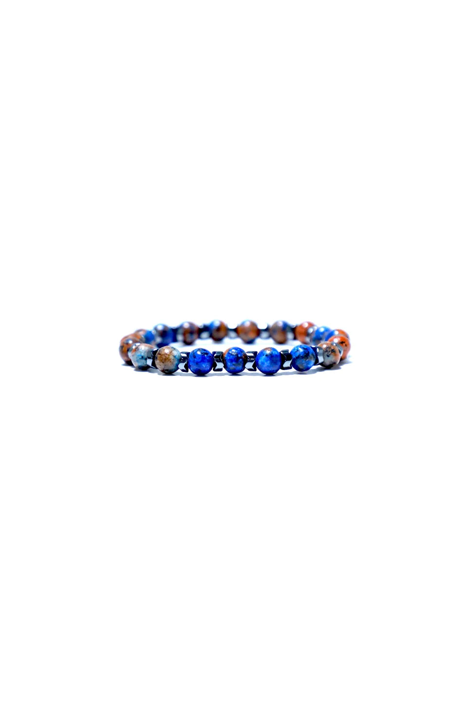 One Layer Beaded Blue Bracelet