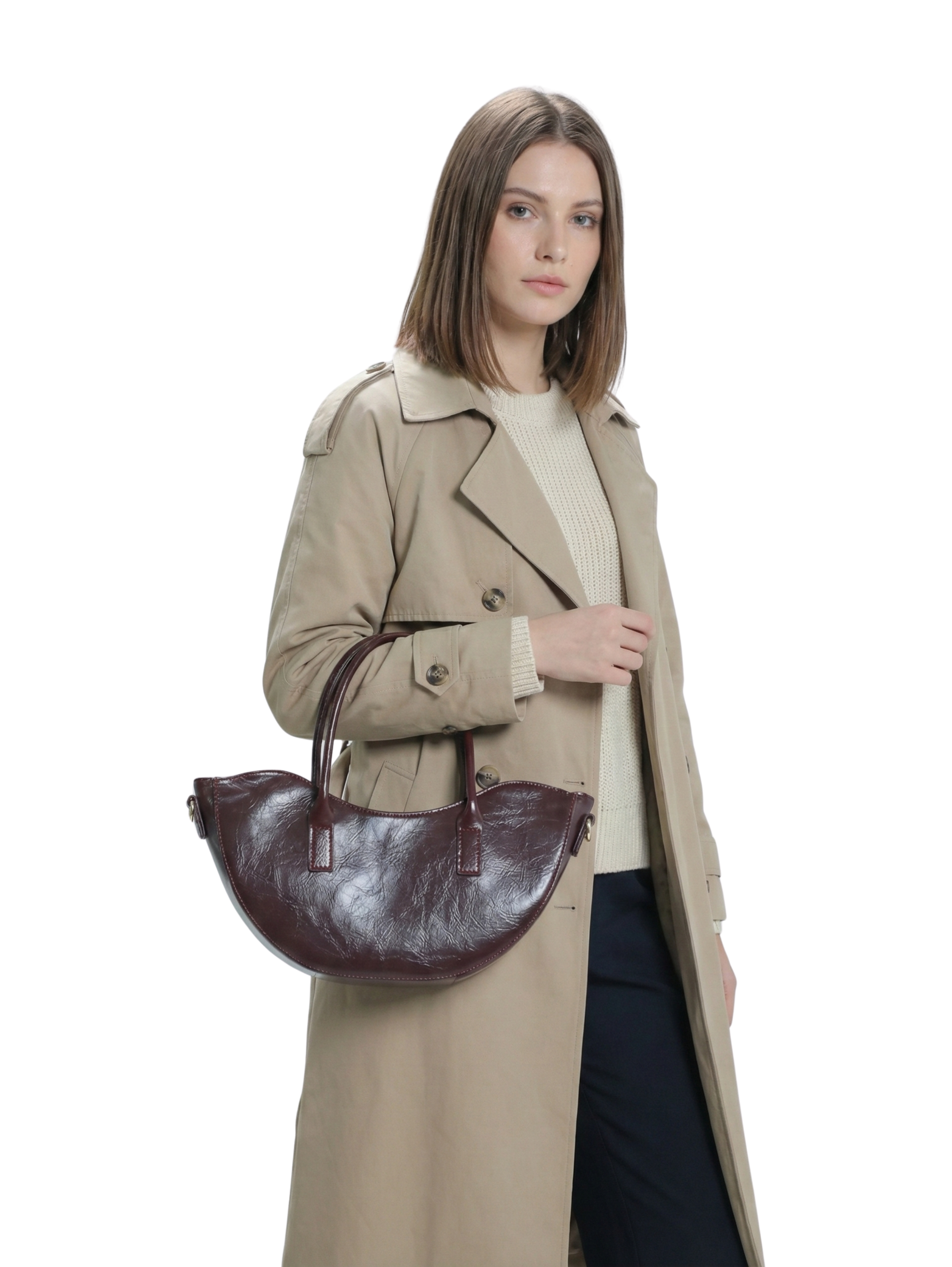 Bordo Half Moon Shape with Handle Strap