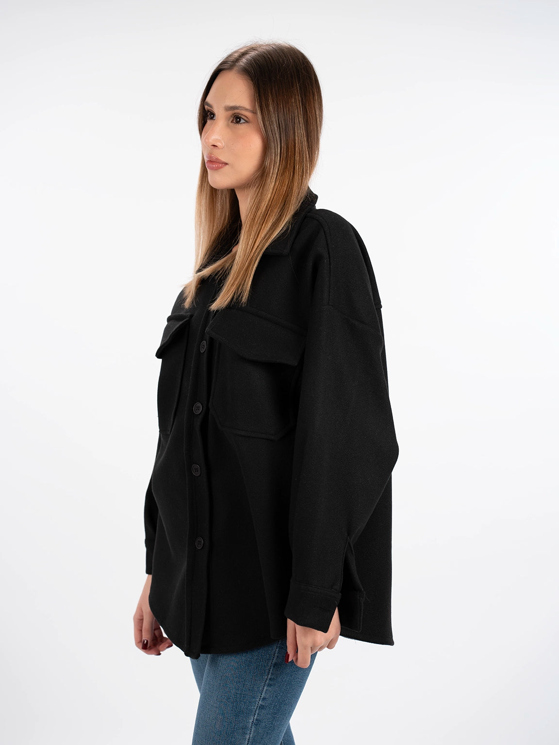 Warm Black Buttoned Shirt