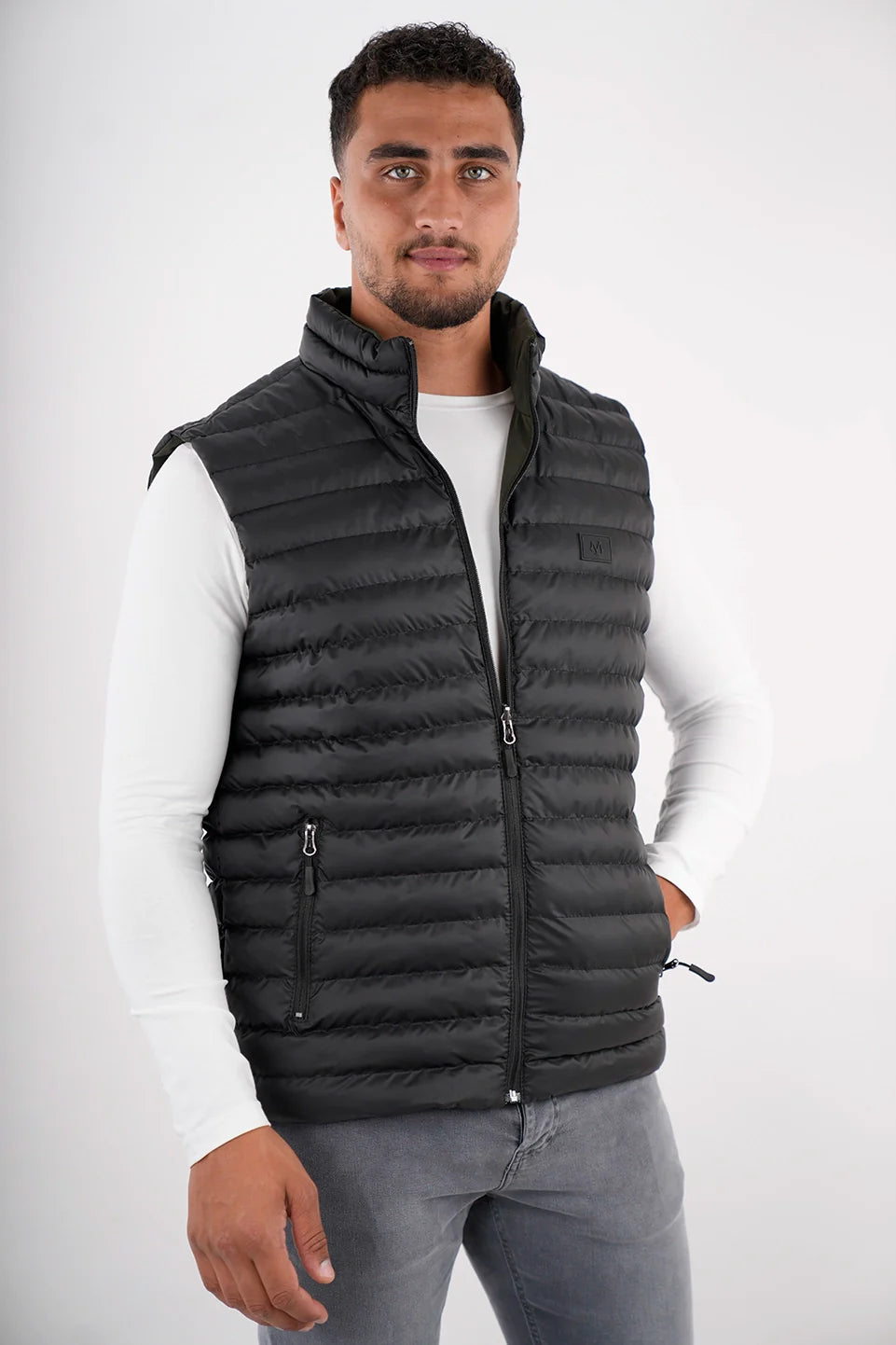 Black Simple Vest Puffer