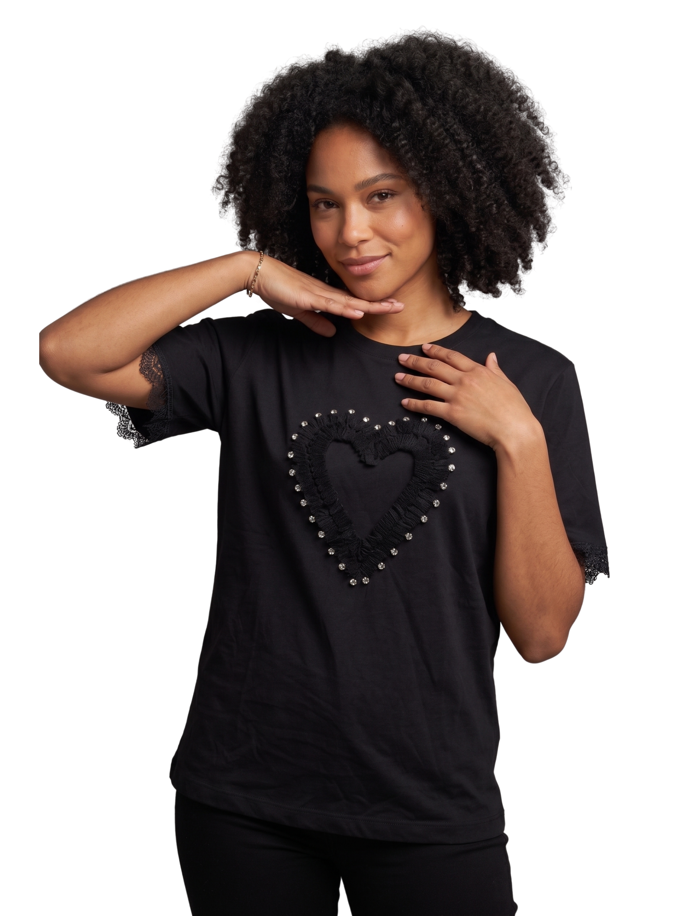 Black T-Shirt With Front Design