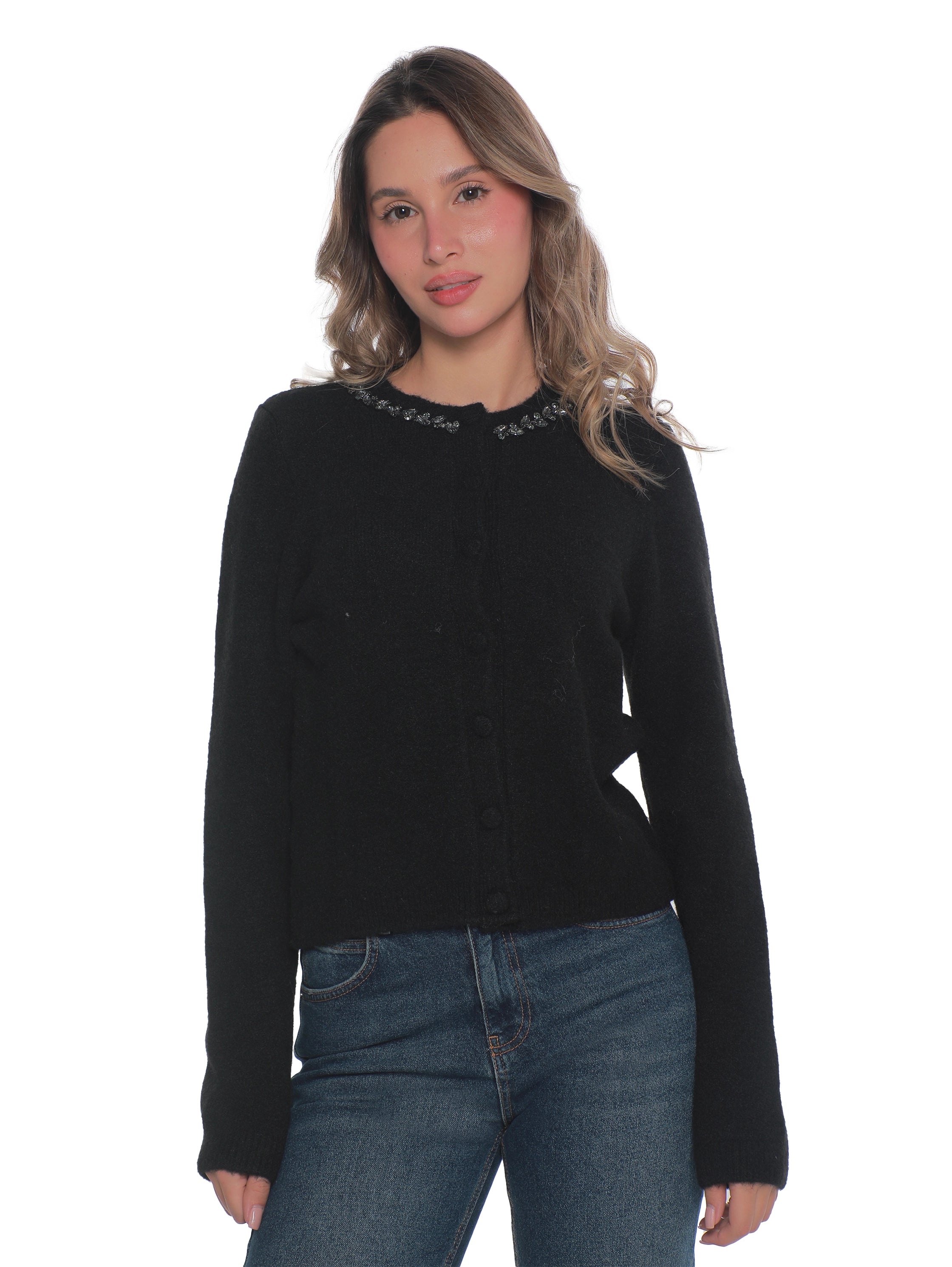 Black Pullover With Collar Design
