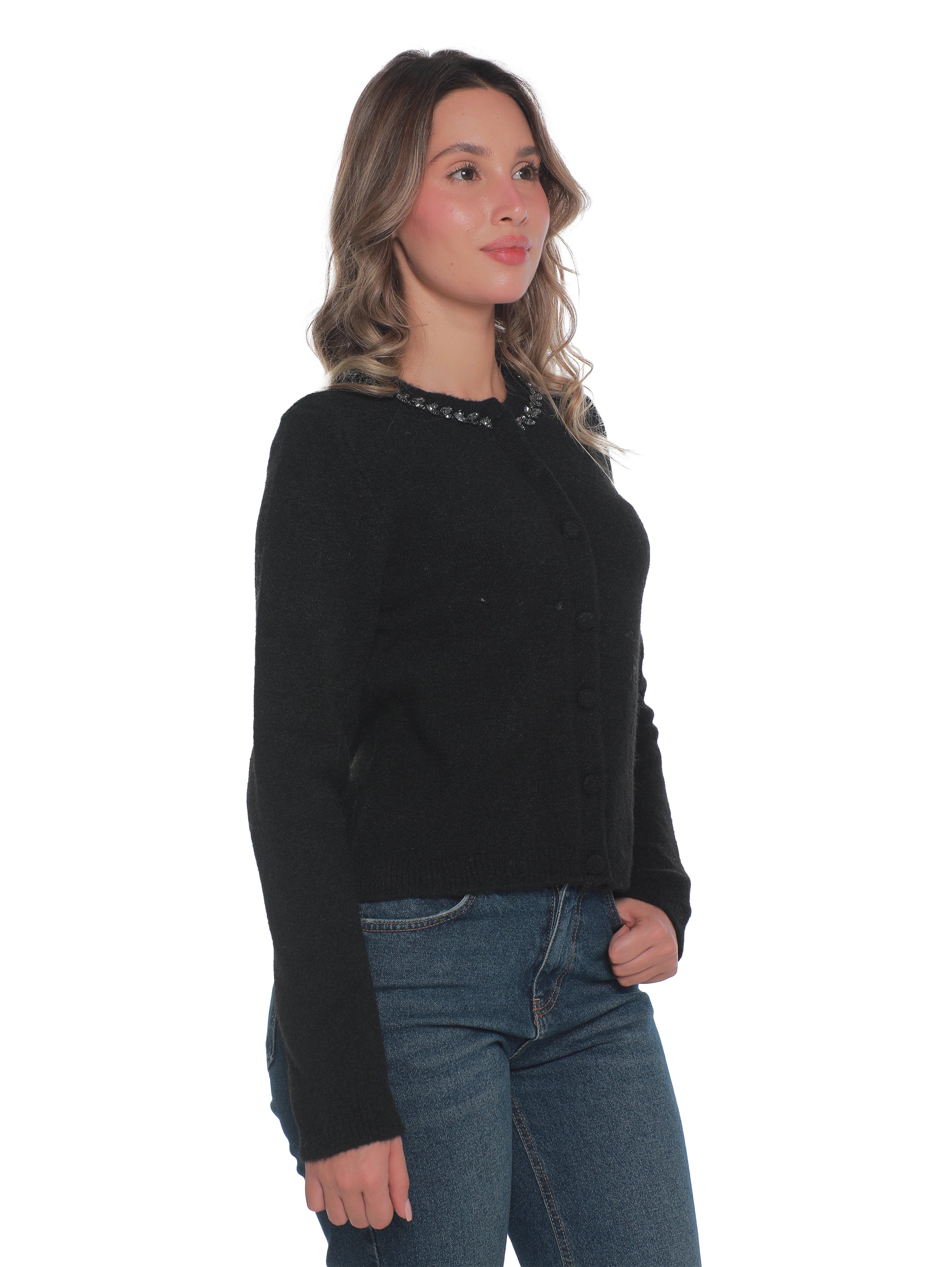 Black Pullover With Collar Design