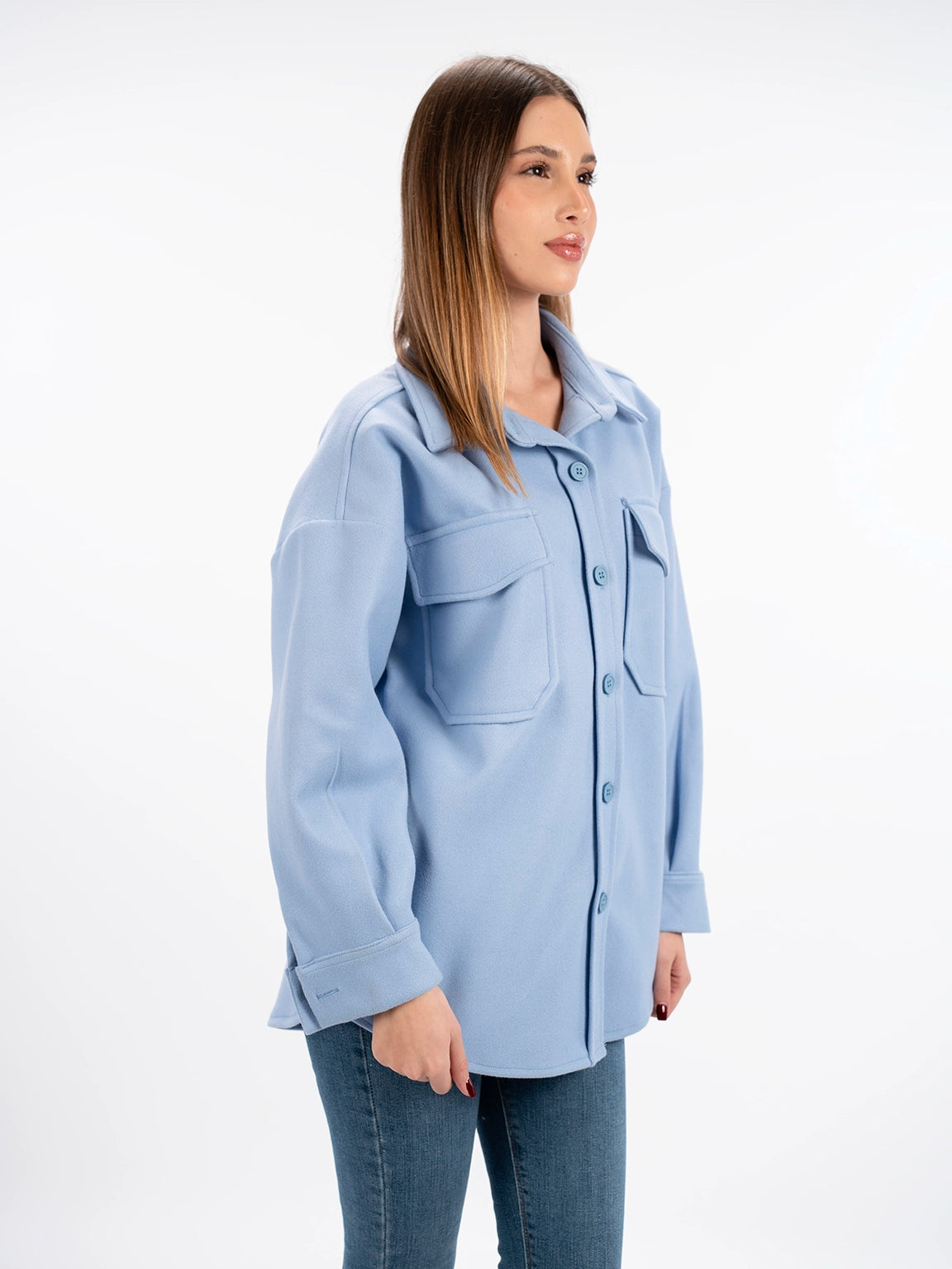 Warm Blue Buttoned Shirt