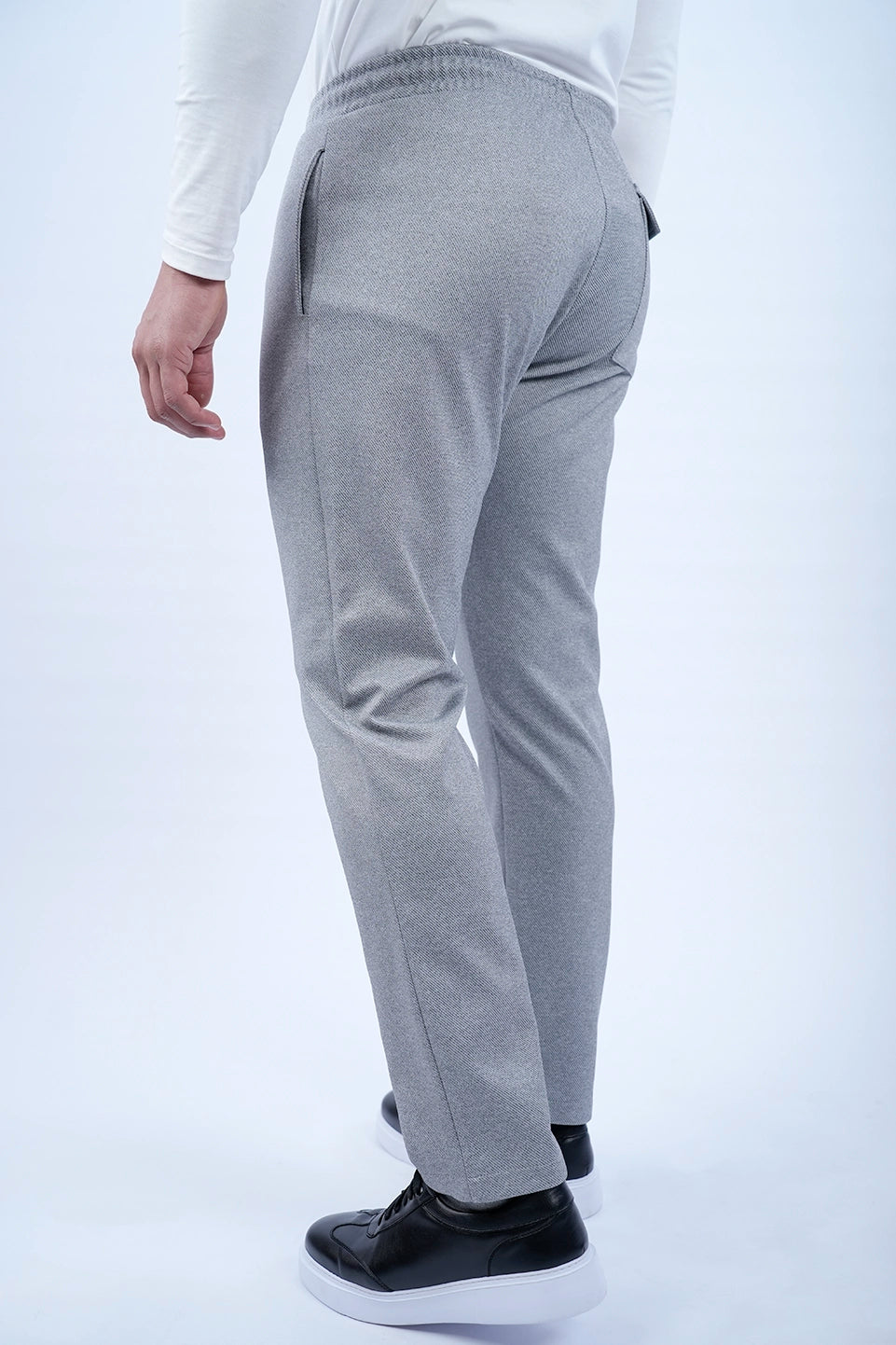 Grey Jogging With Elastic Waist