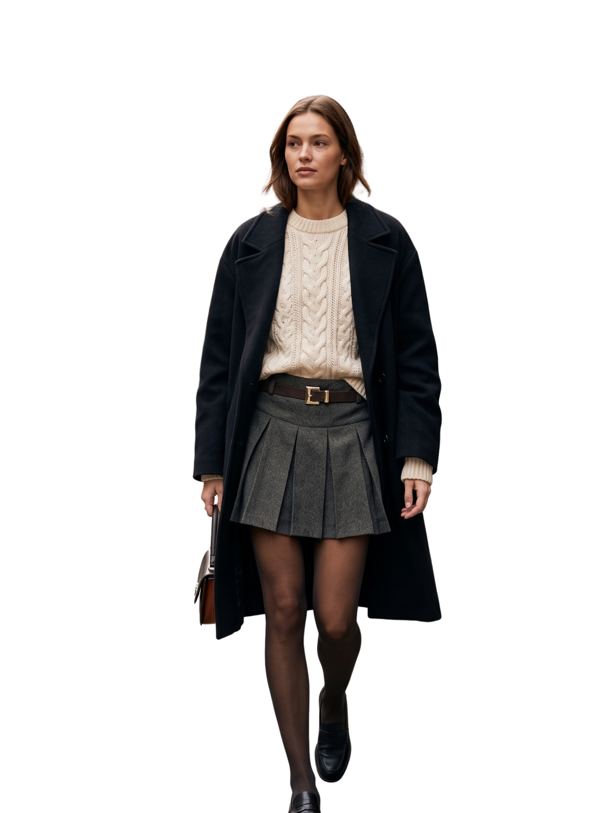 Women Skirt w27 2561W27-9-L.BROWN