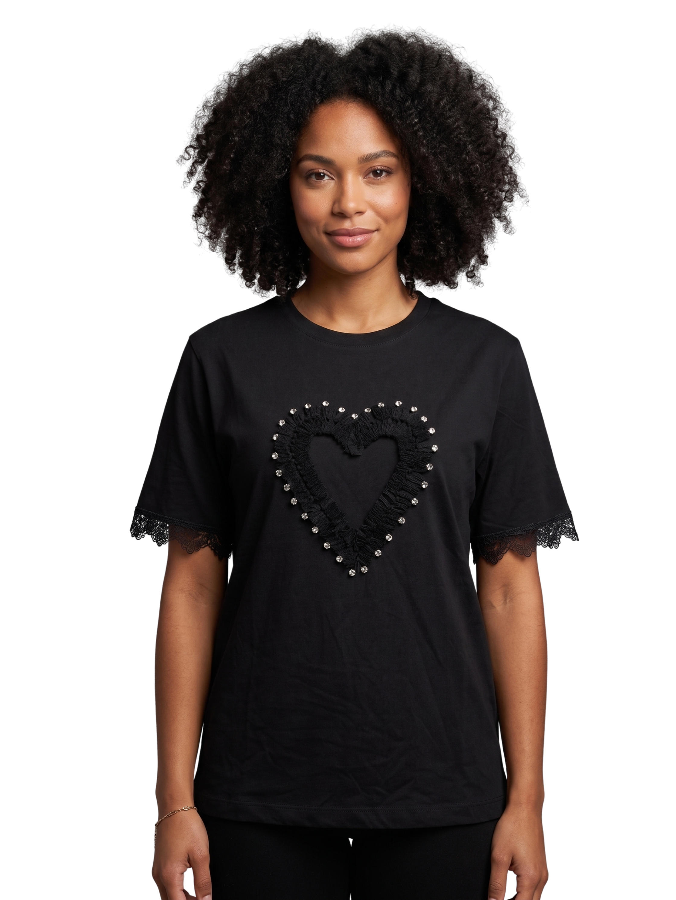 Black T-Shirt With Front Design