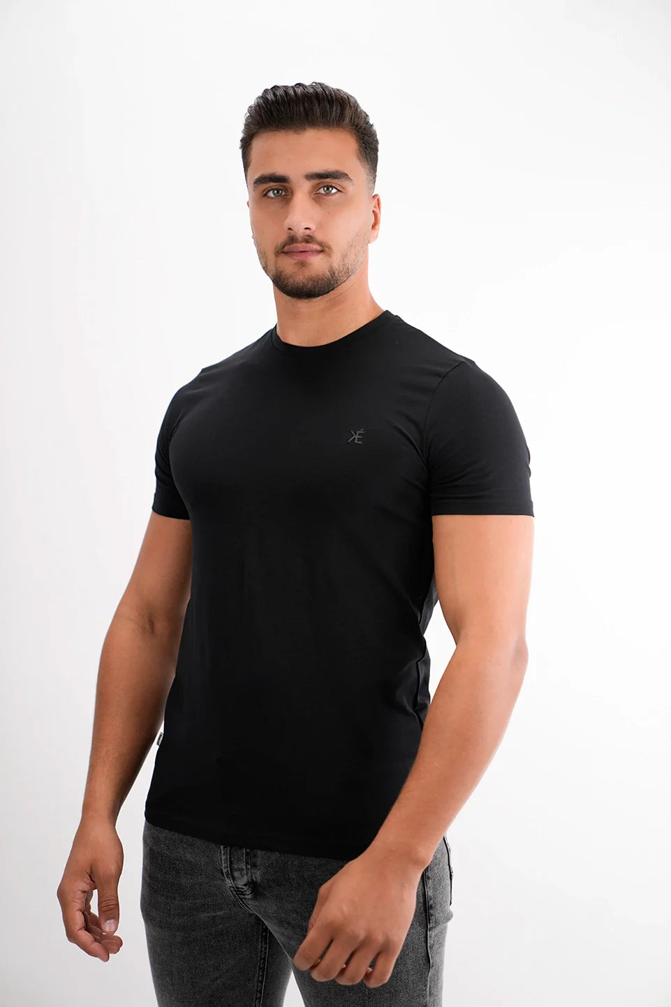 Black Short Sleeved T-shirt With Logo