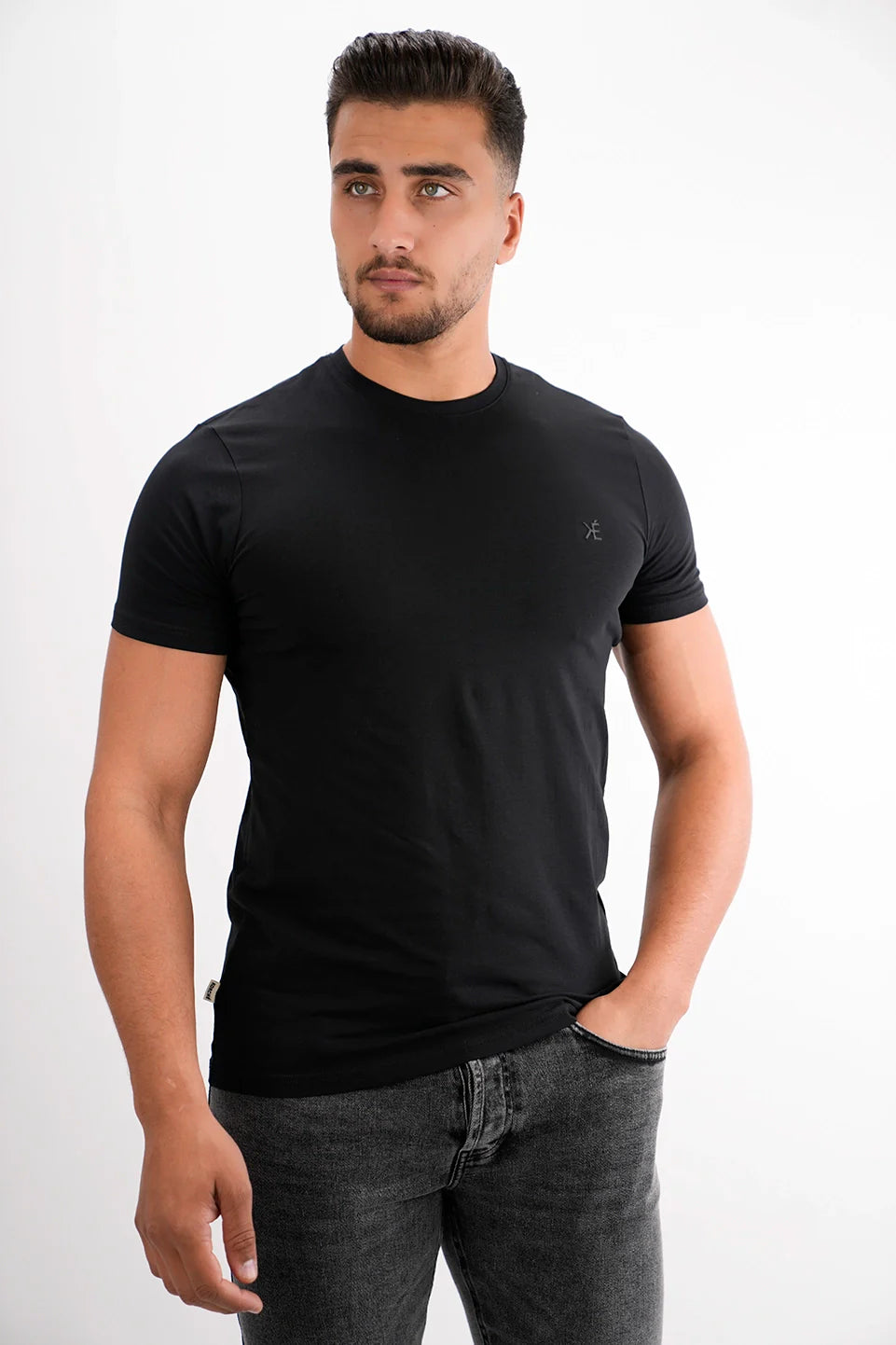 Black Short Sleeved T-shirt With Logo