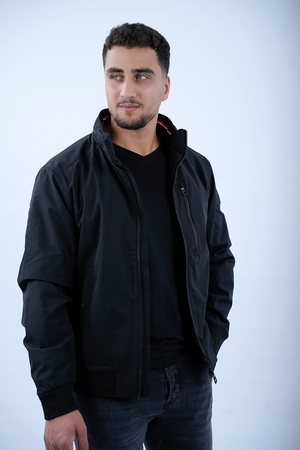 Tom Tailor Black Jacket With A Detachable Hood