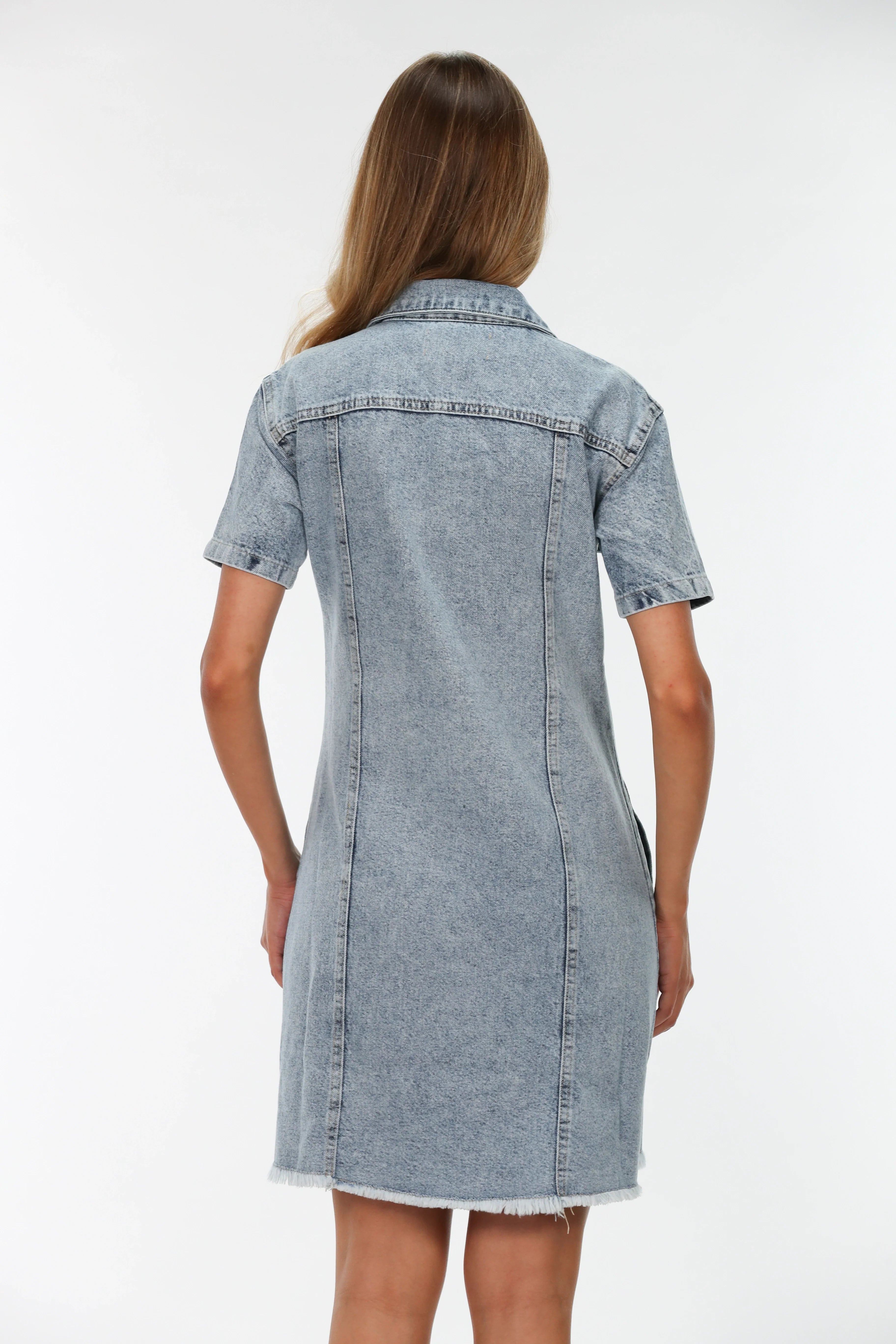 Denim Casual Mini Dress