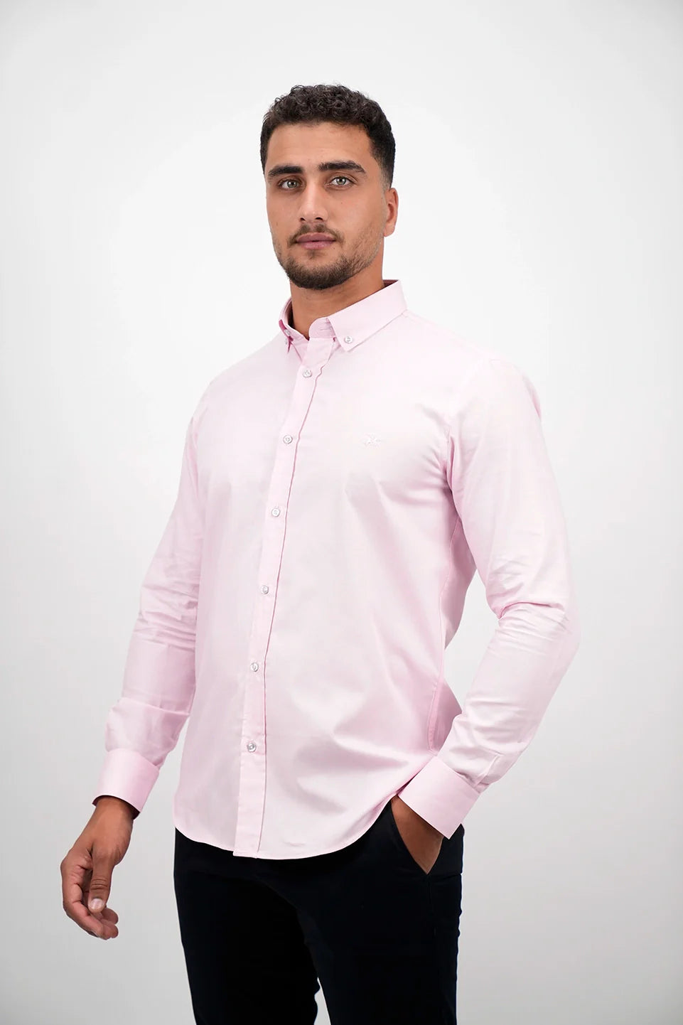 Long Sleeved Pink Casual Shirt