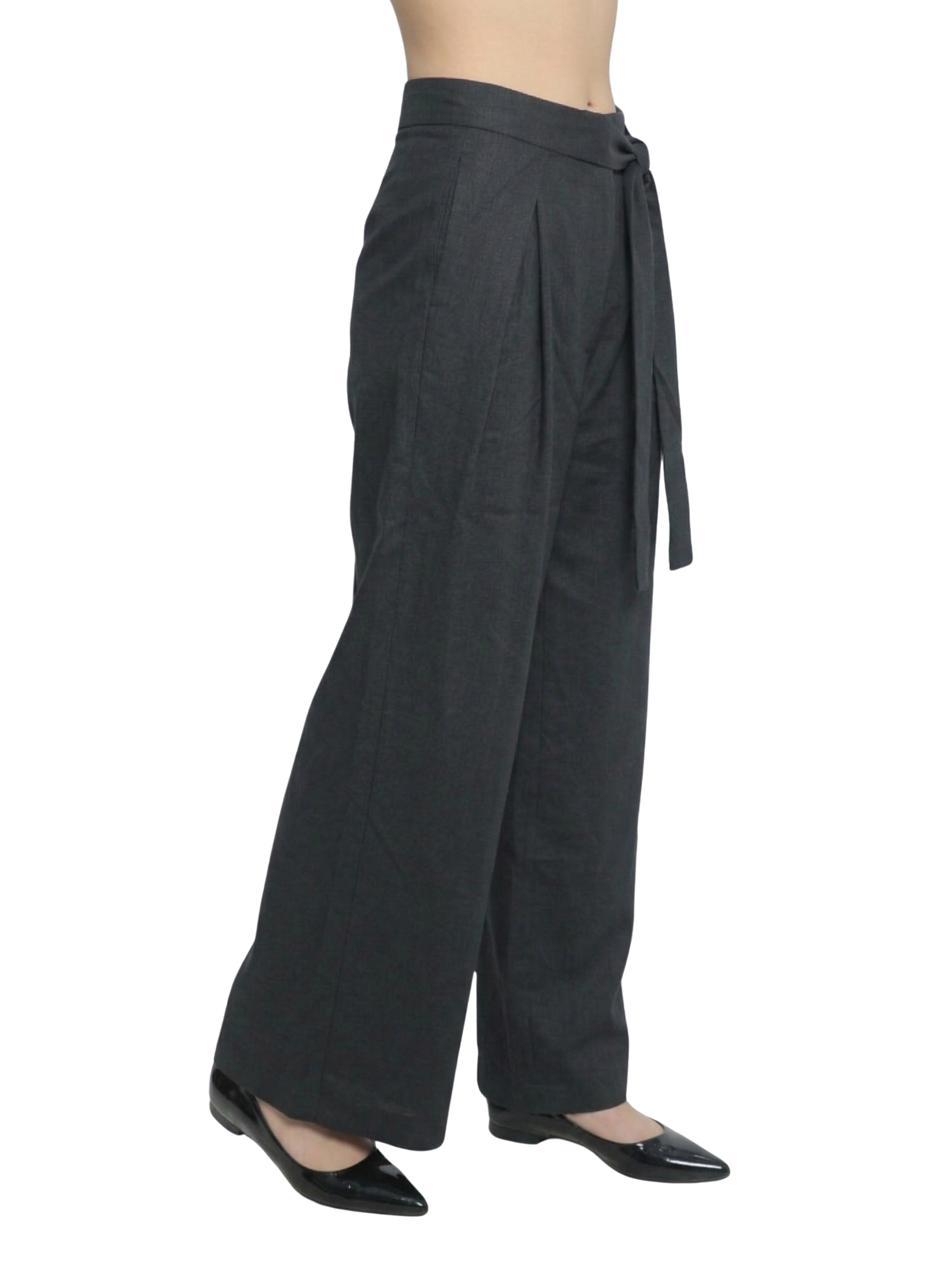 Black Pant With Wide Tie Waist