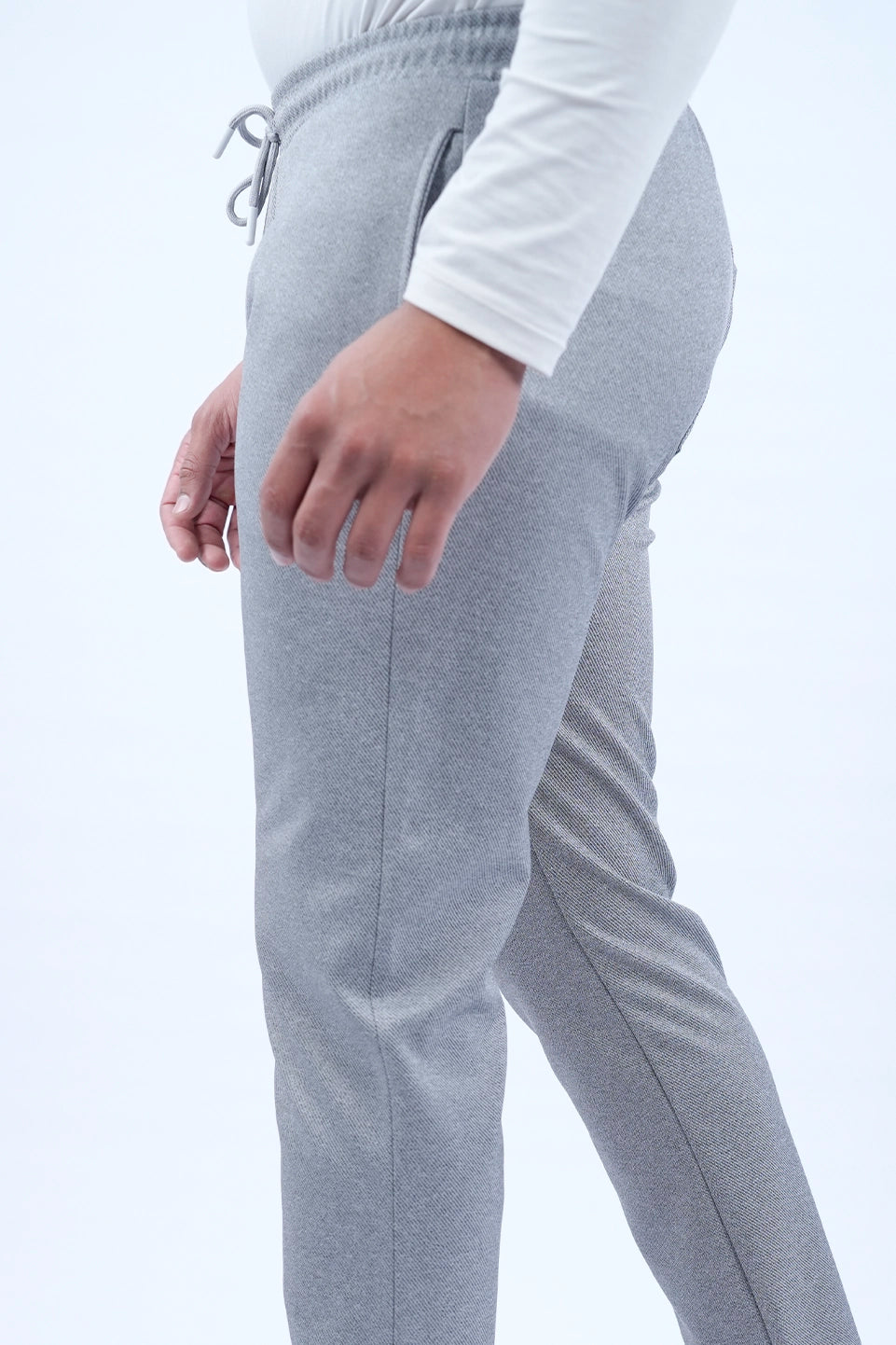 Grey Jogging With Elastic Waist