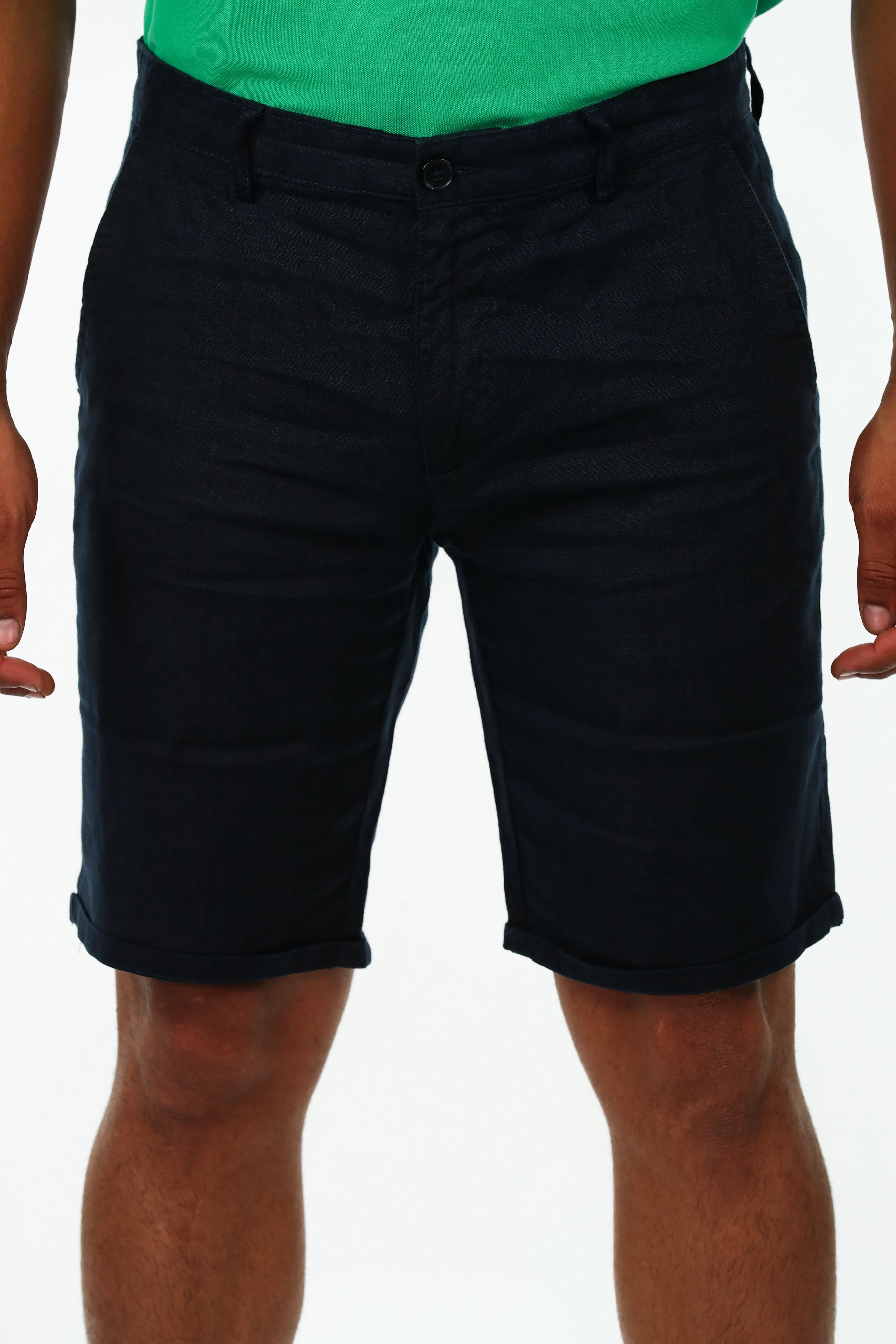 Navy Linen Short