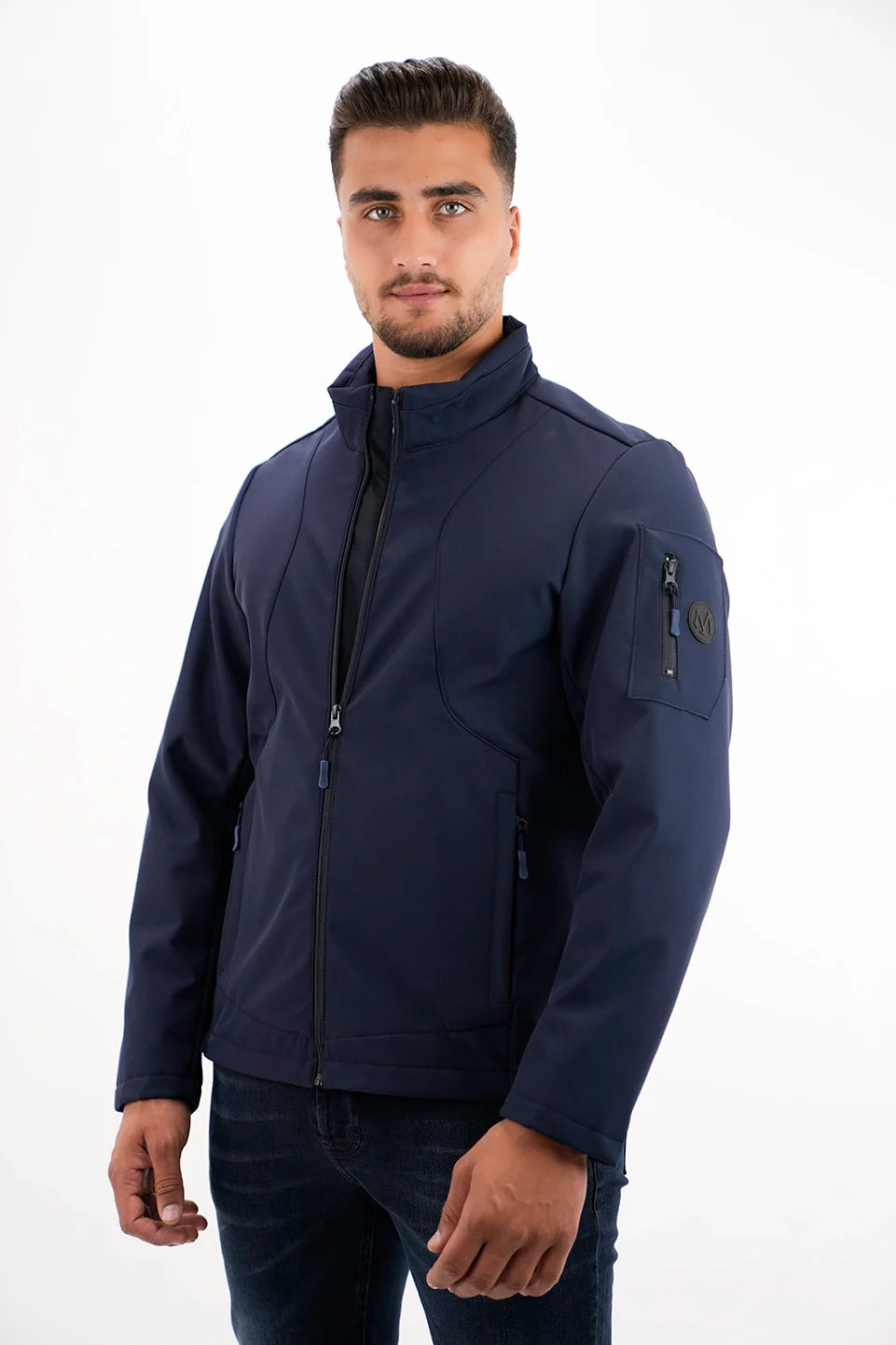 Simple Navy Puffer Jacket