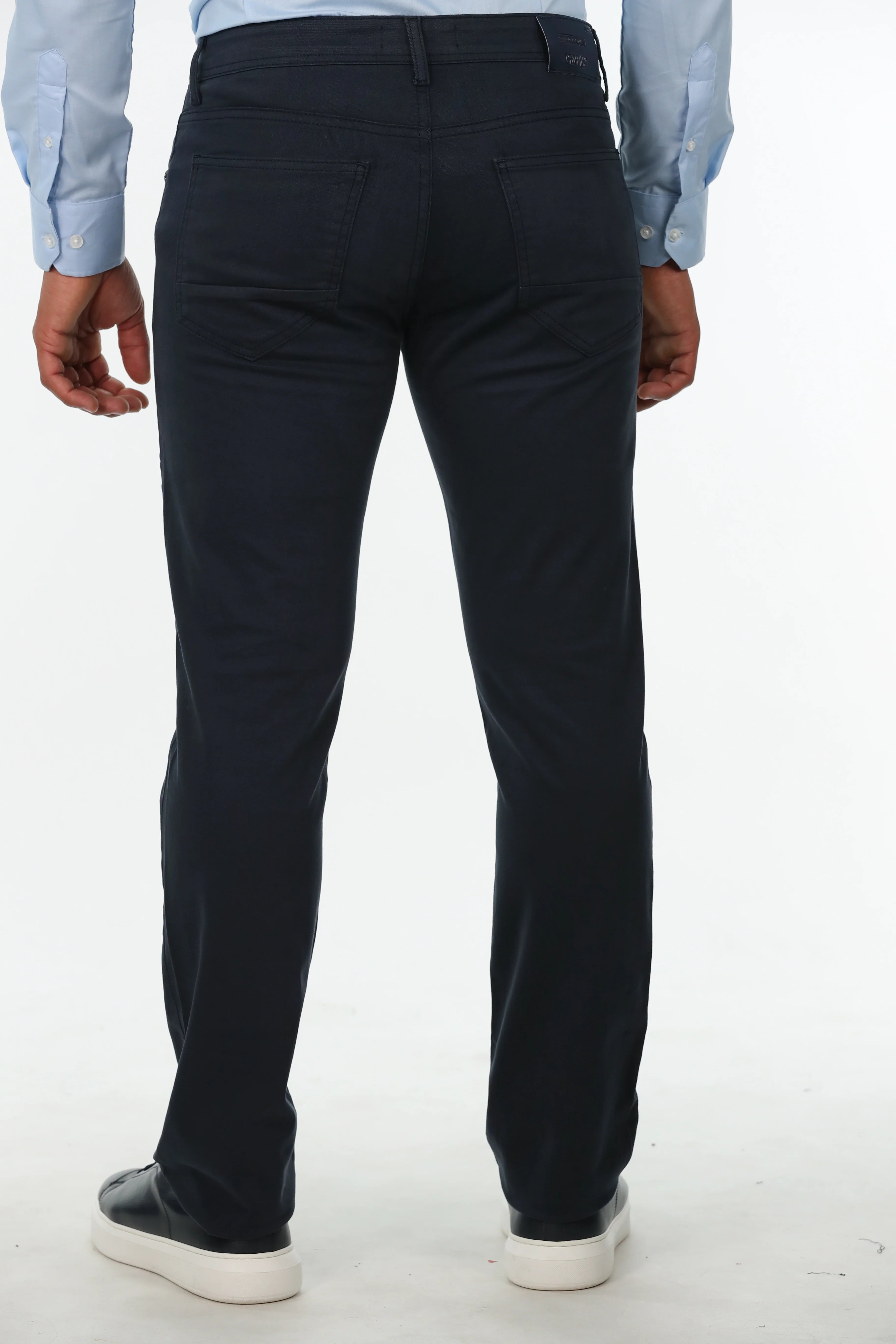 Navy Blue Slim Straight Denim Jeans