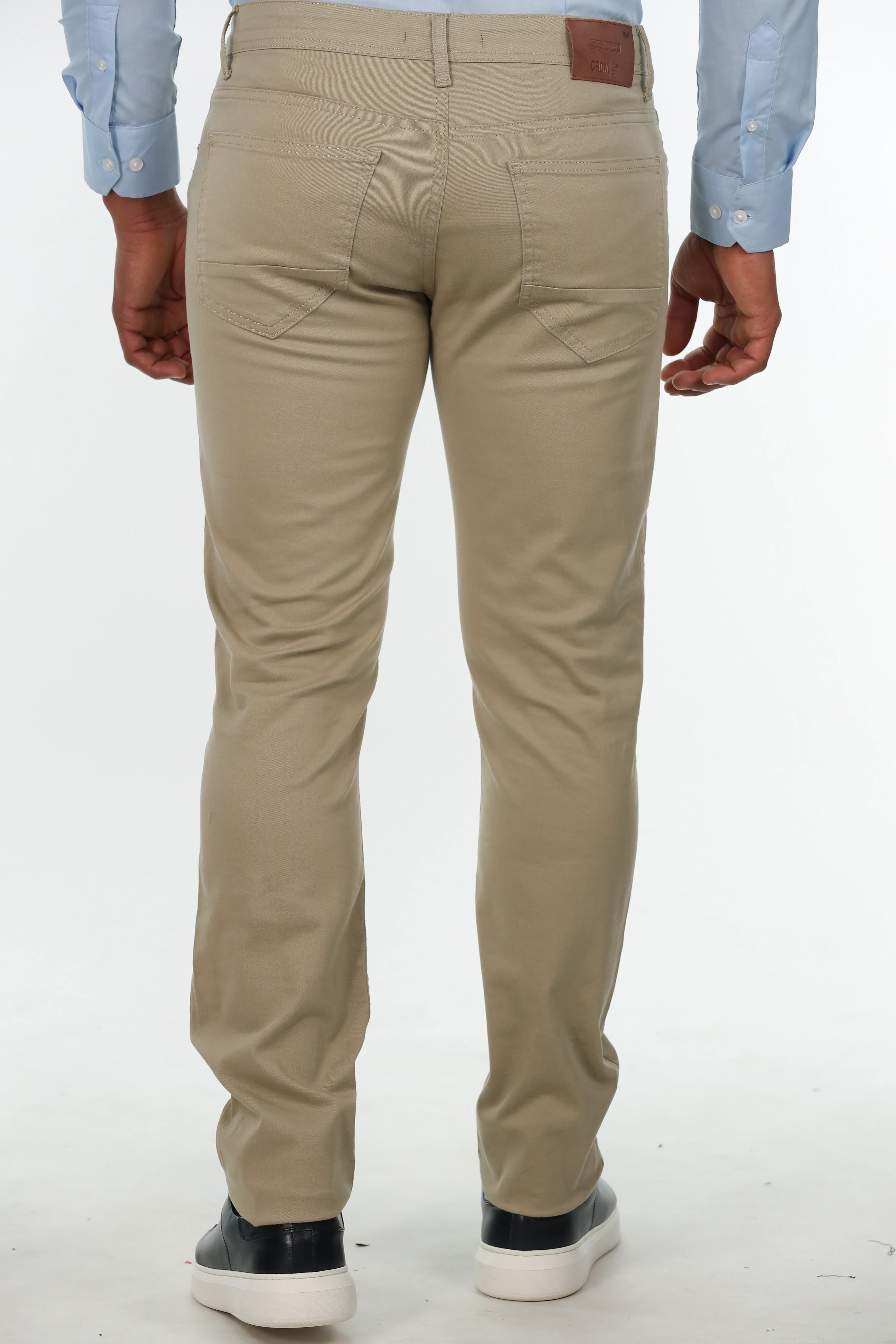 Slim Straight Beige Jeans