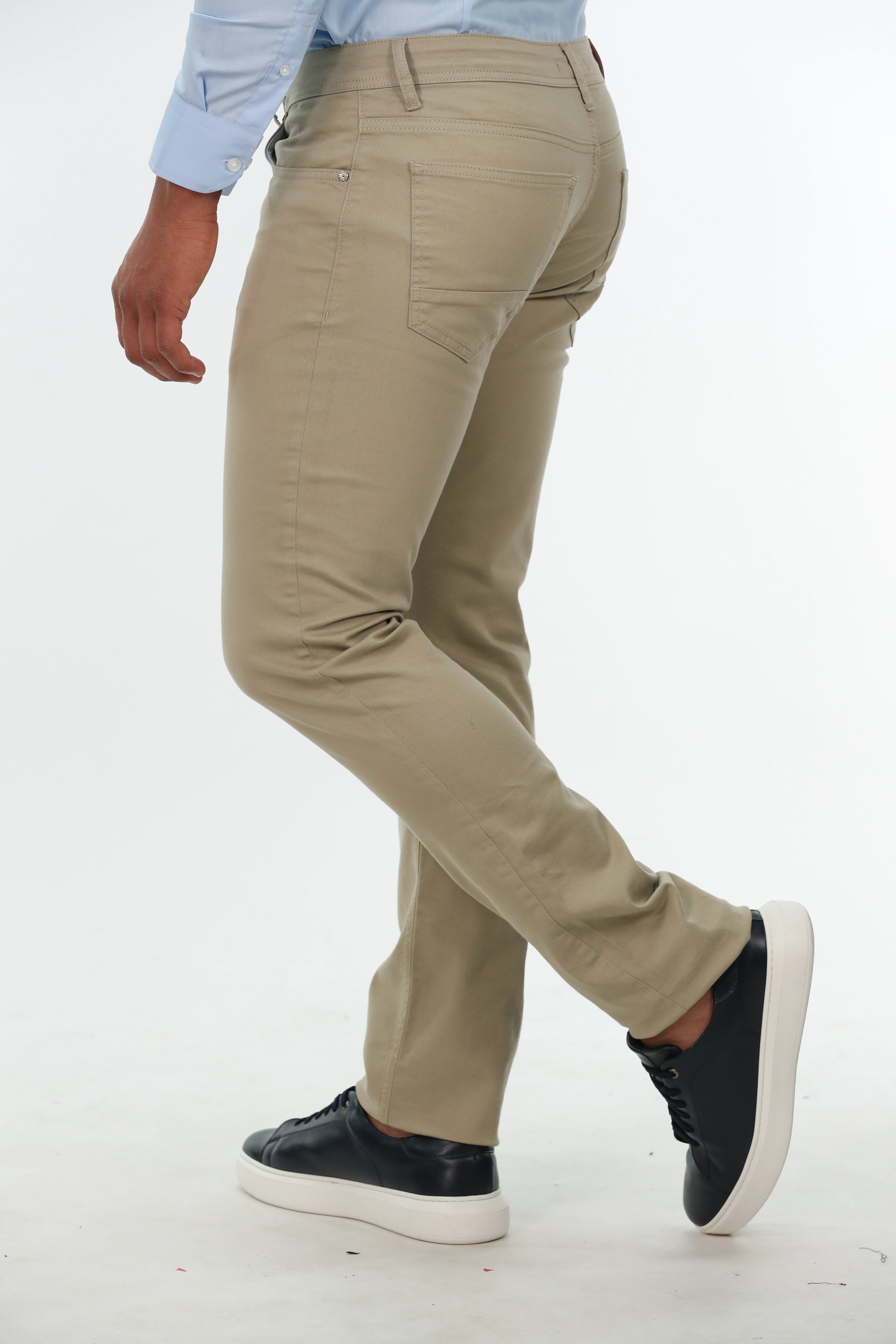 Slim Straight Beige Jeans